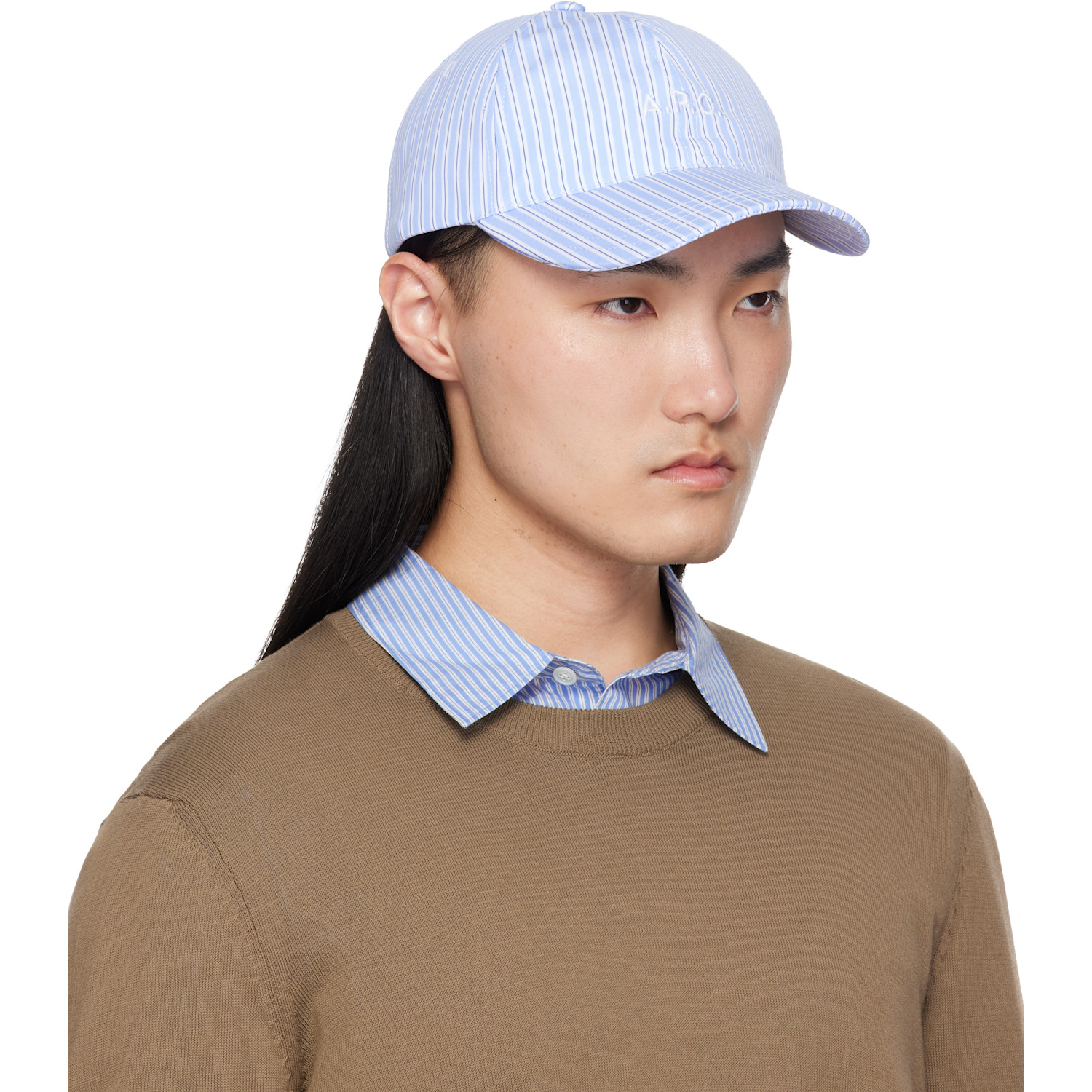  A.p.c. Blue & White Charlie Baseball Cap 