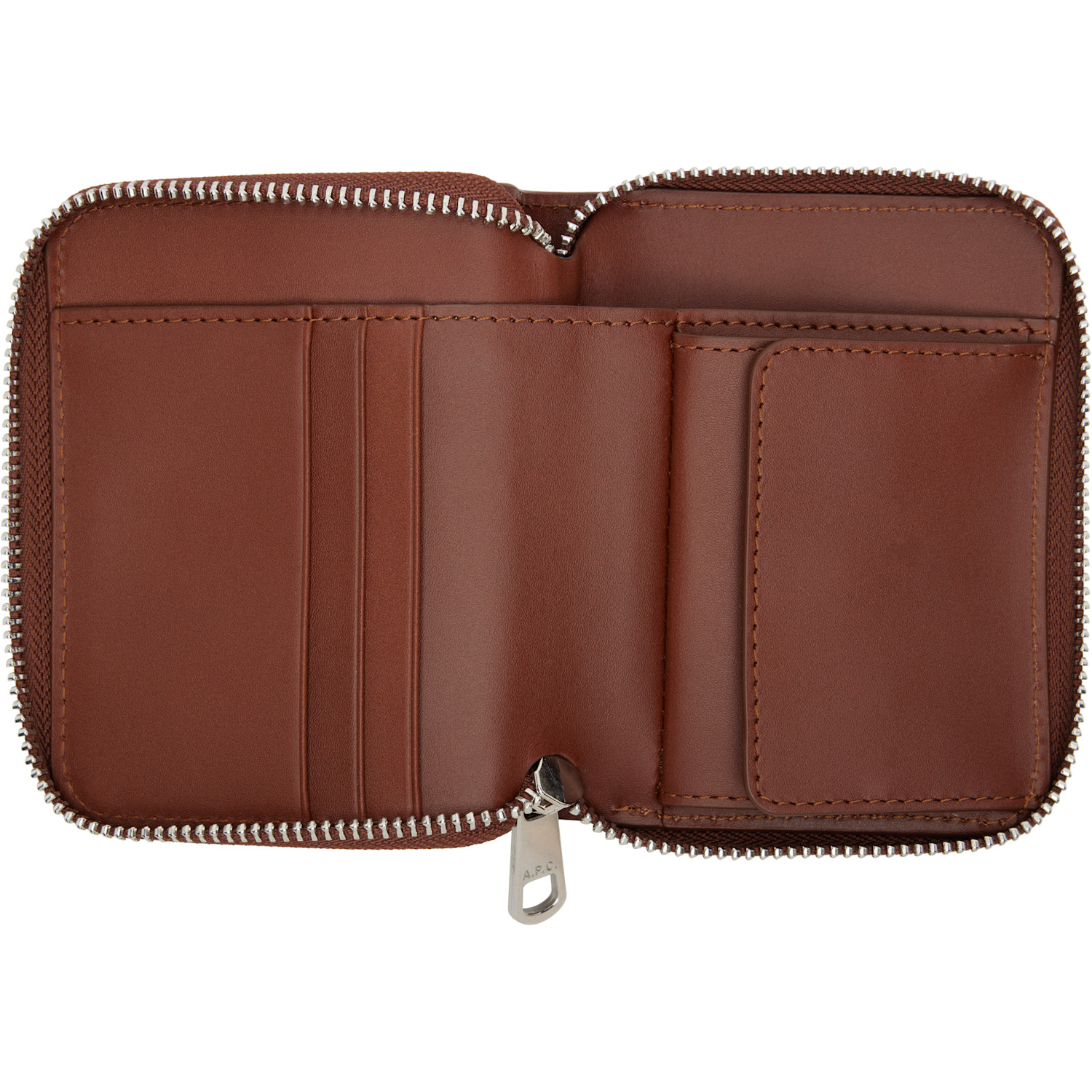  A.p.c. Brown Chelsea Zip Wallet 