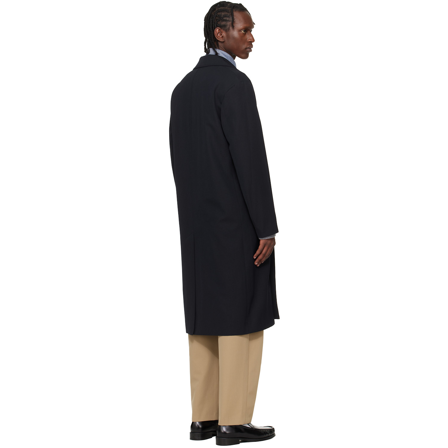  A.p.c. Navy Croisé Coat 