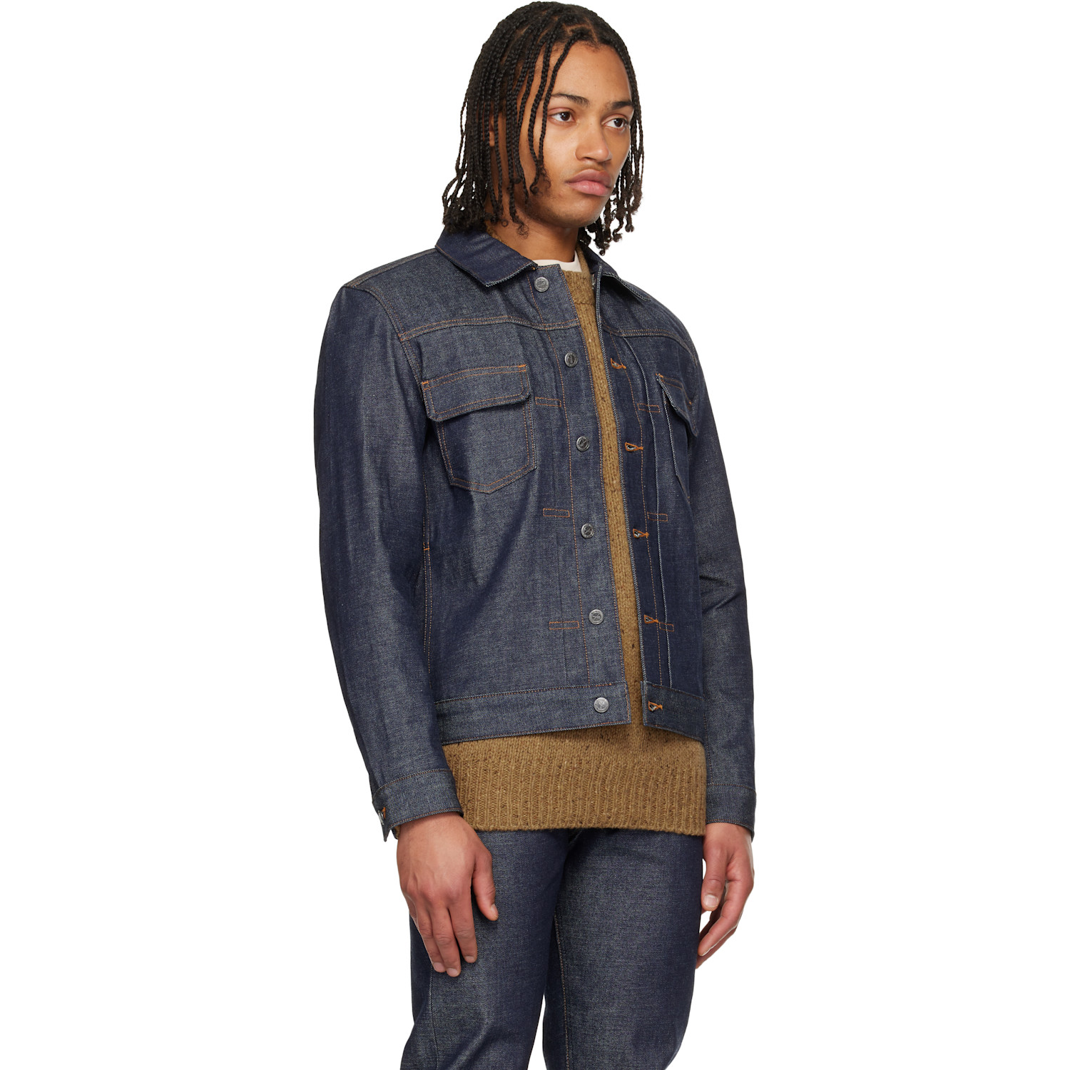  A.p.c. Navy Work Denim Jacket 