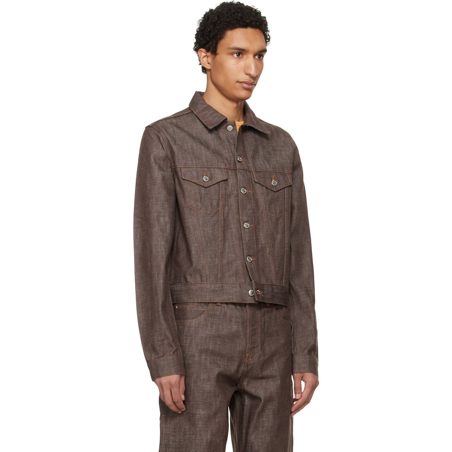  A.p.c. Brown Lenny Denim Jacket 