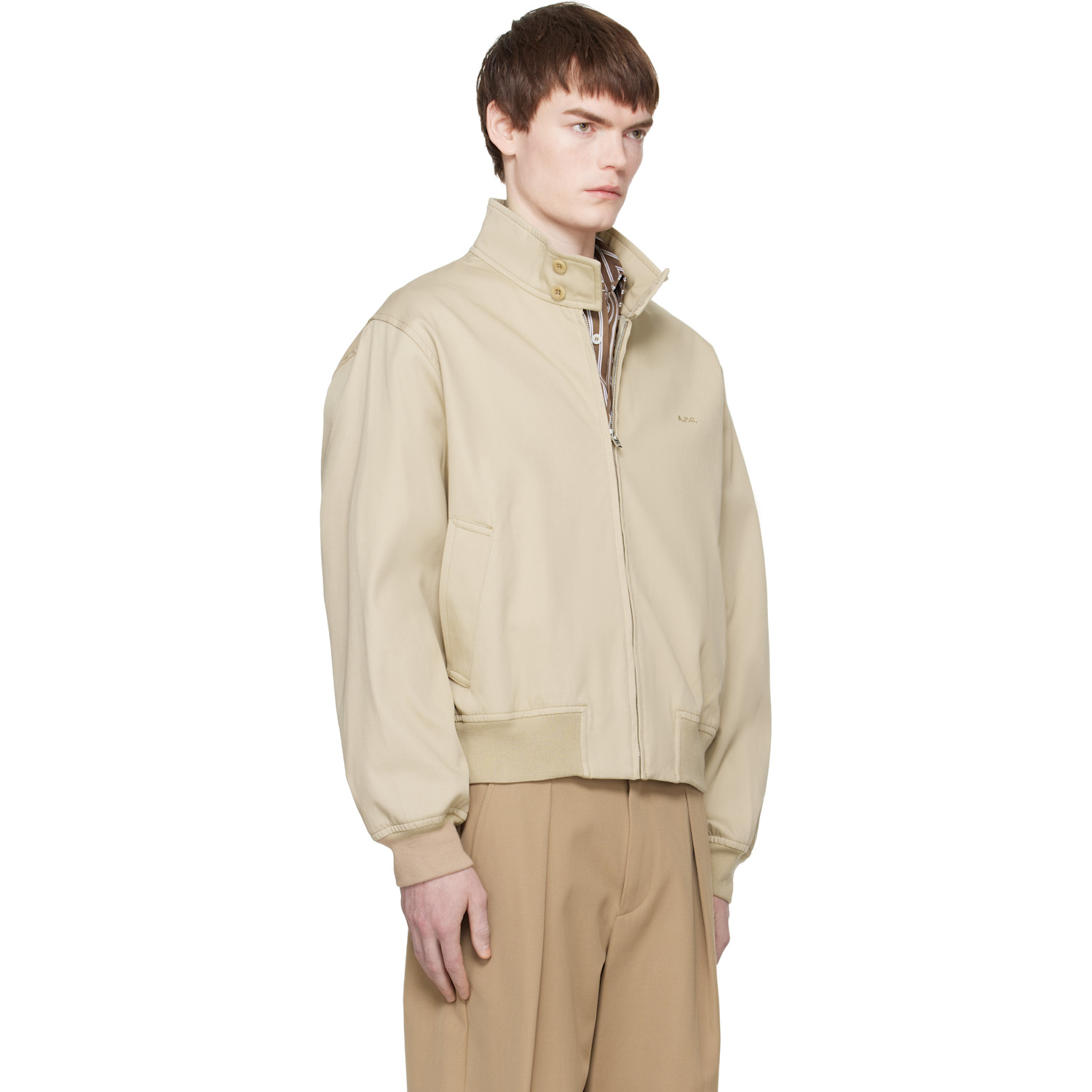  A.p.c. Beige Zipped Jacket 