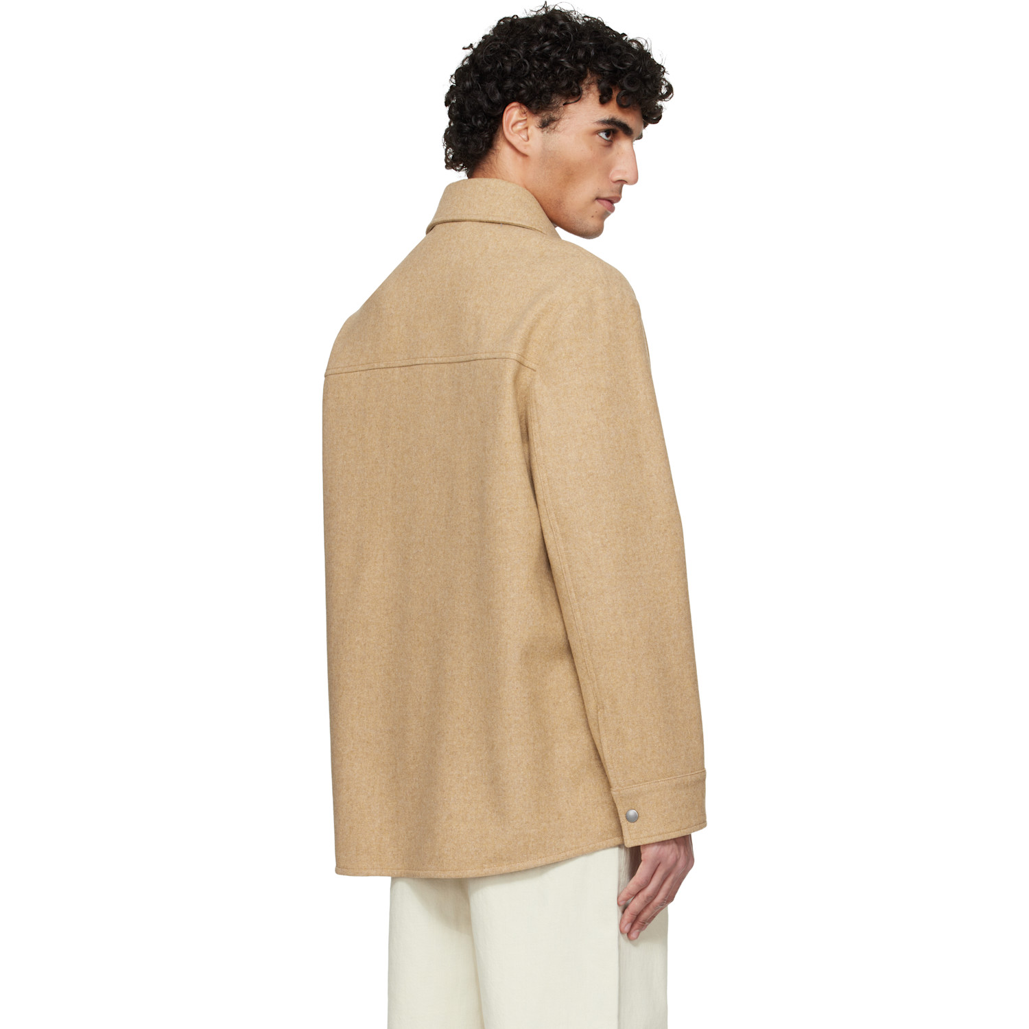  A.p.c. Beige Snap Closure Jacket 
