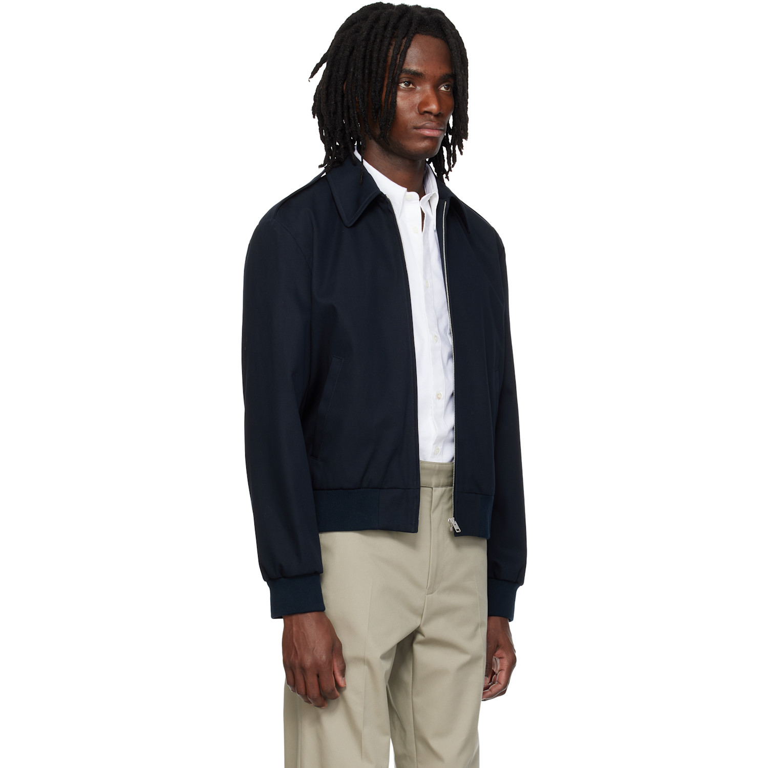  A.p.c. Navy Miles Bomber Jacket 