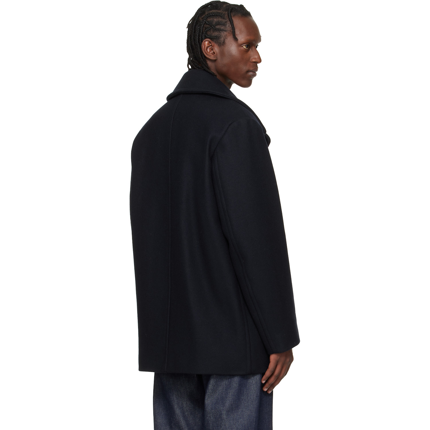  A.p.c. Navy Wool Peacoat 