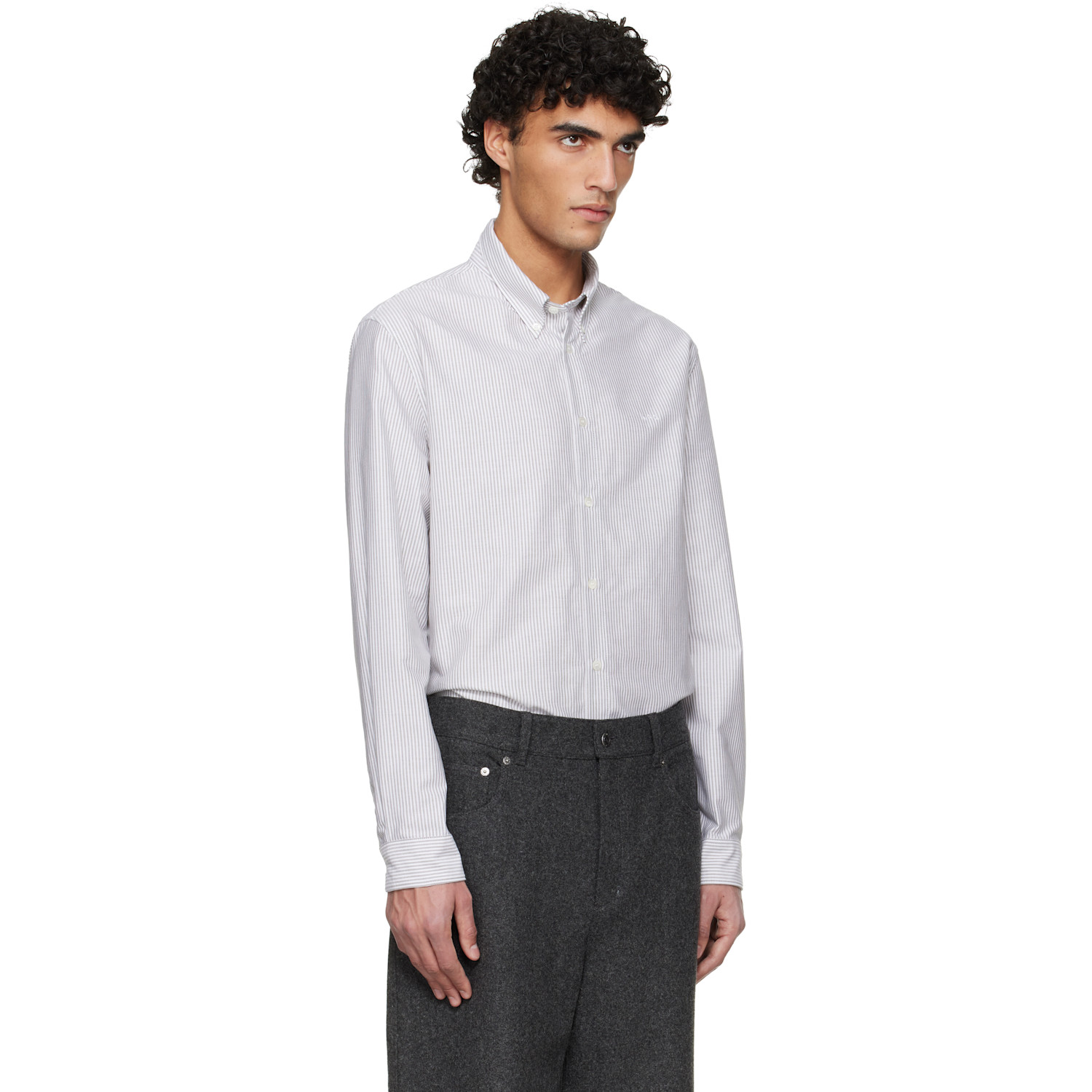  A.p.c. White & Khaki Greg Shirt 