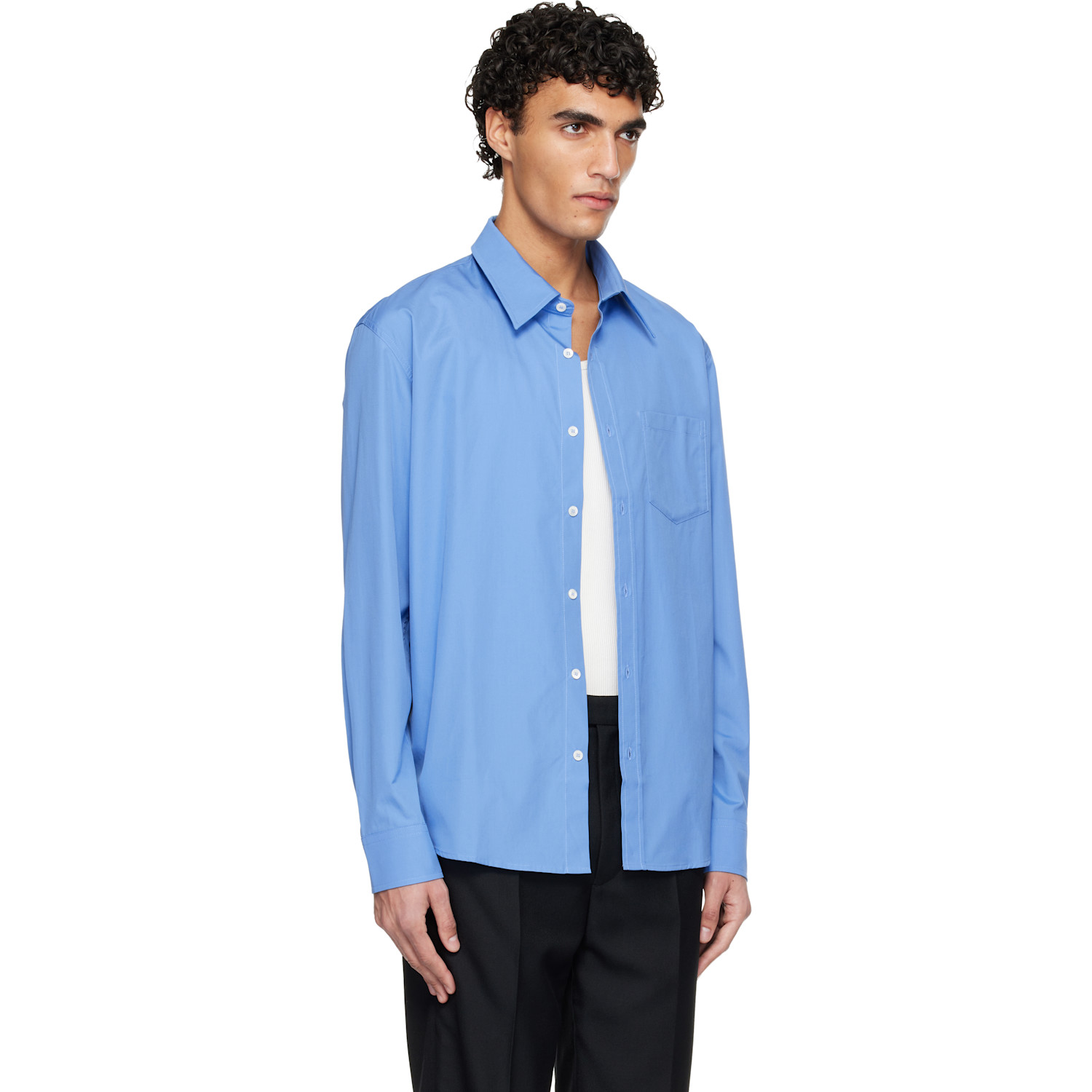  A.p.c. Blue Organic Cotton Shirt 
