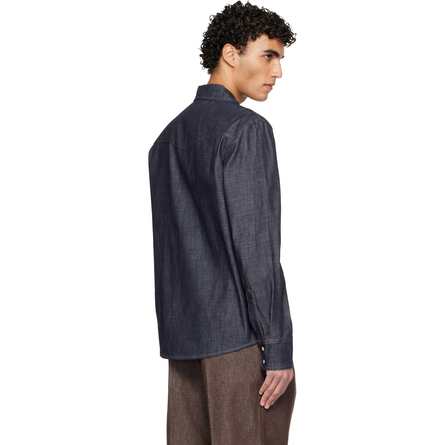  A.p.c. Navy Western Denim Shirt 