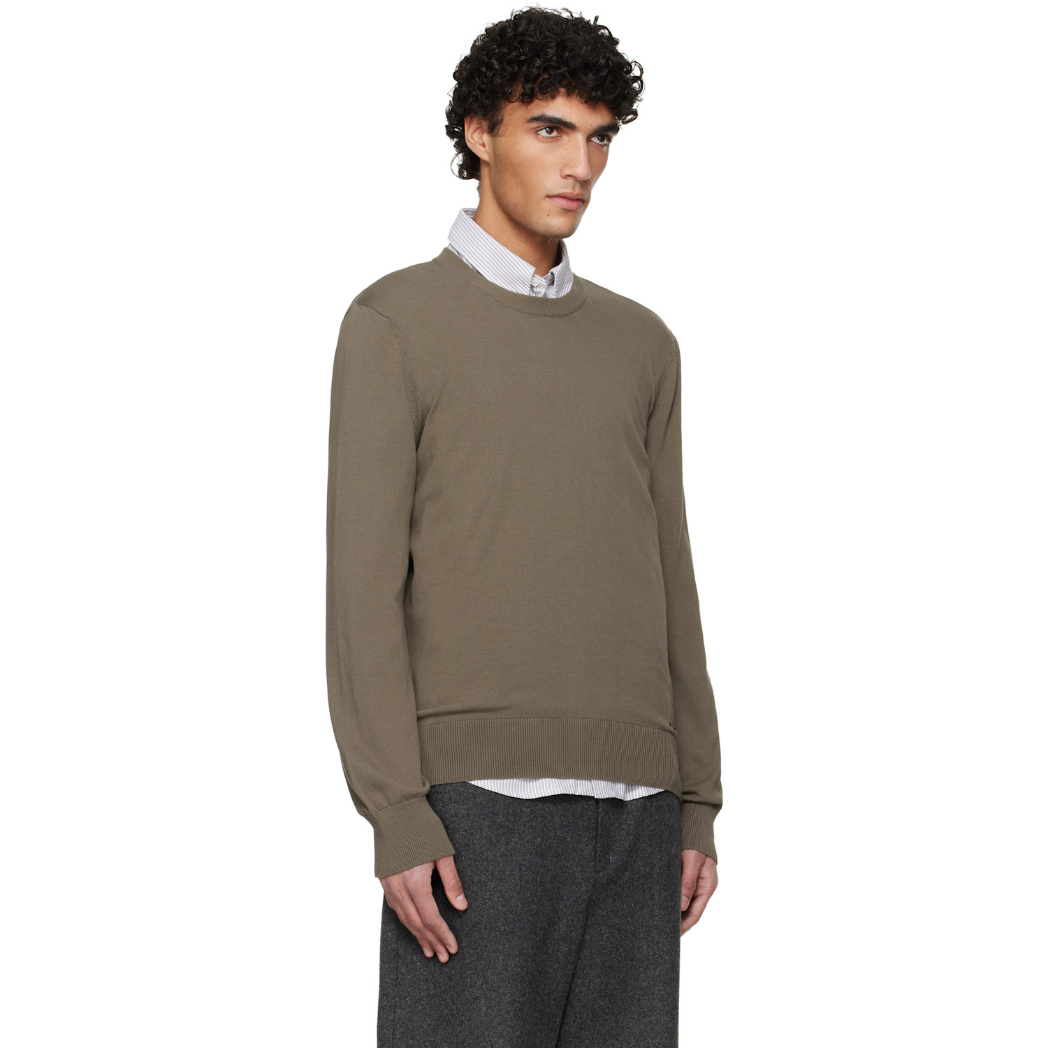  A.p.c. Khaki Cotton Sweater 