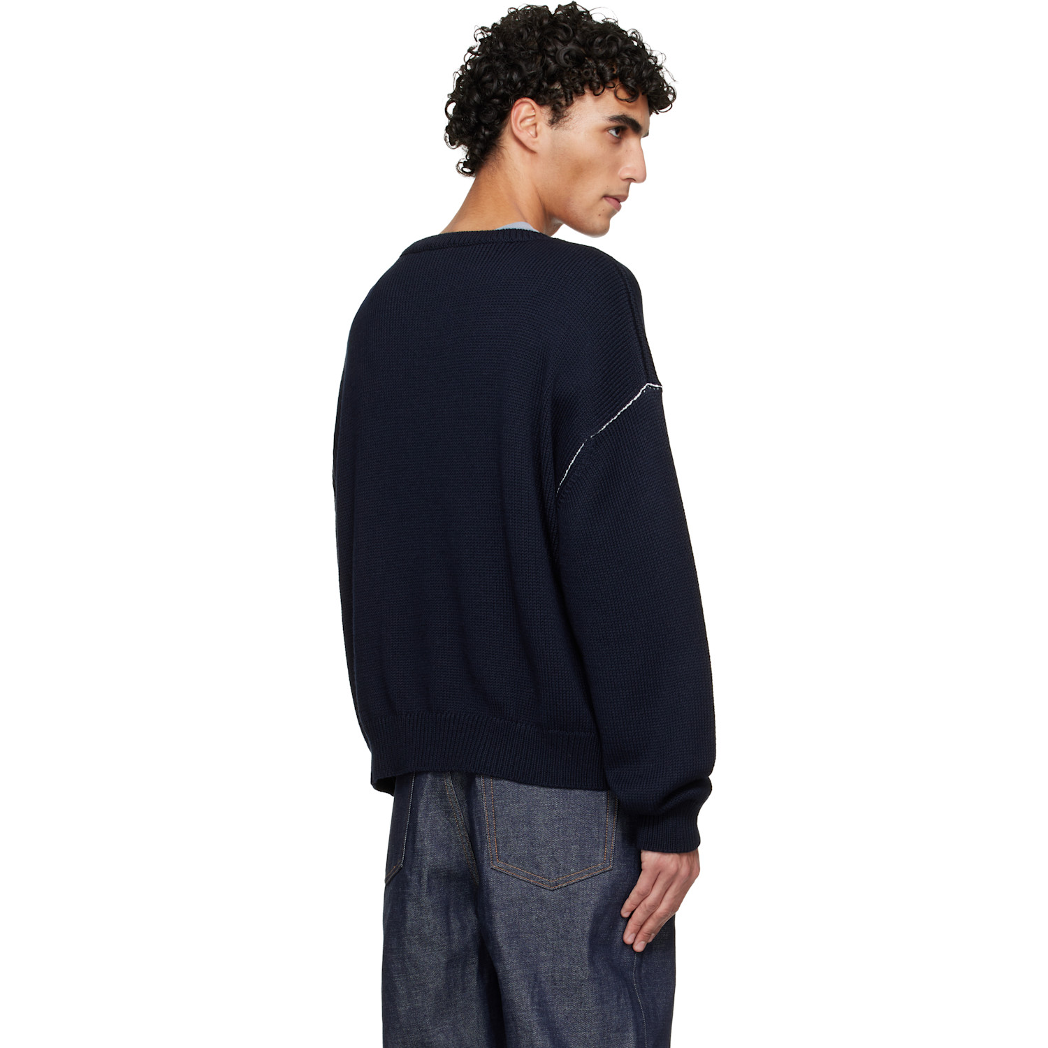  A.p.c. Navy Logo 'a.p.c.' Sweater 