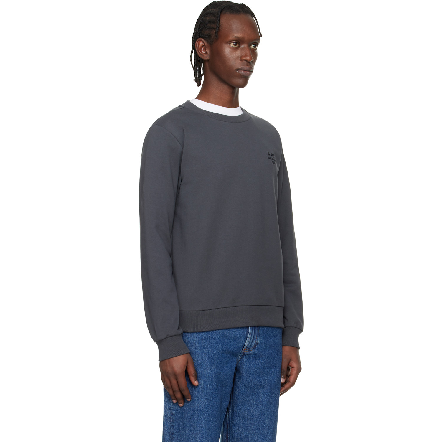  A.p.c. Gray Standard 'rue Madame' Sweatshirt 