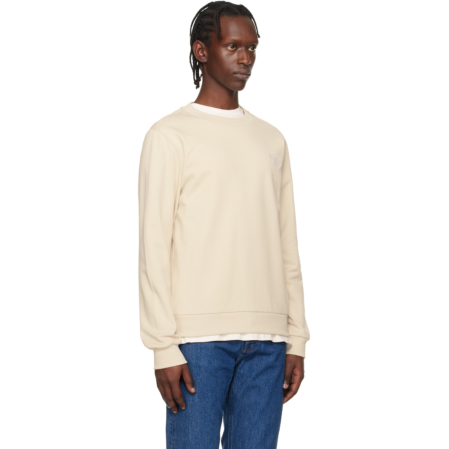 A.p.c. Beige Standard 'rue Madame' Sweatshirt 