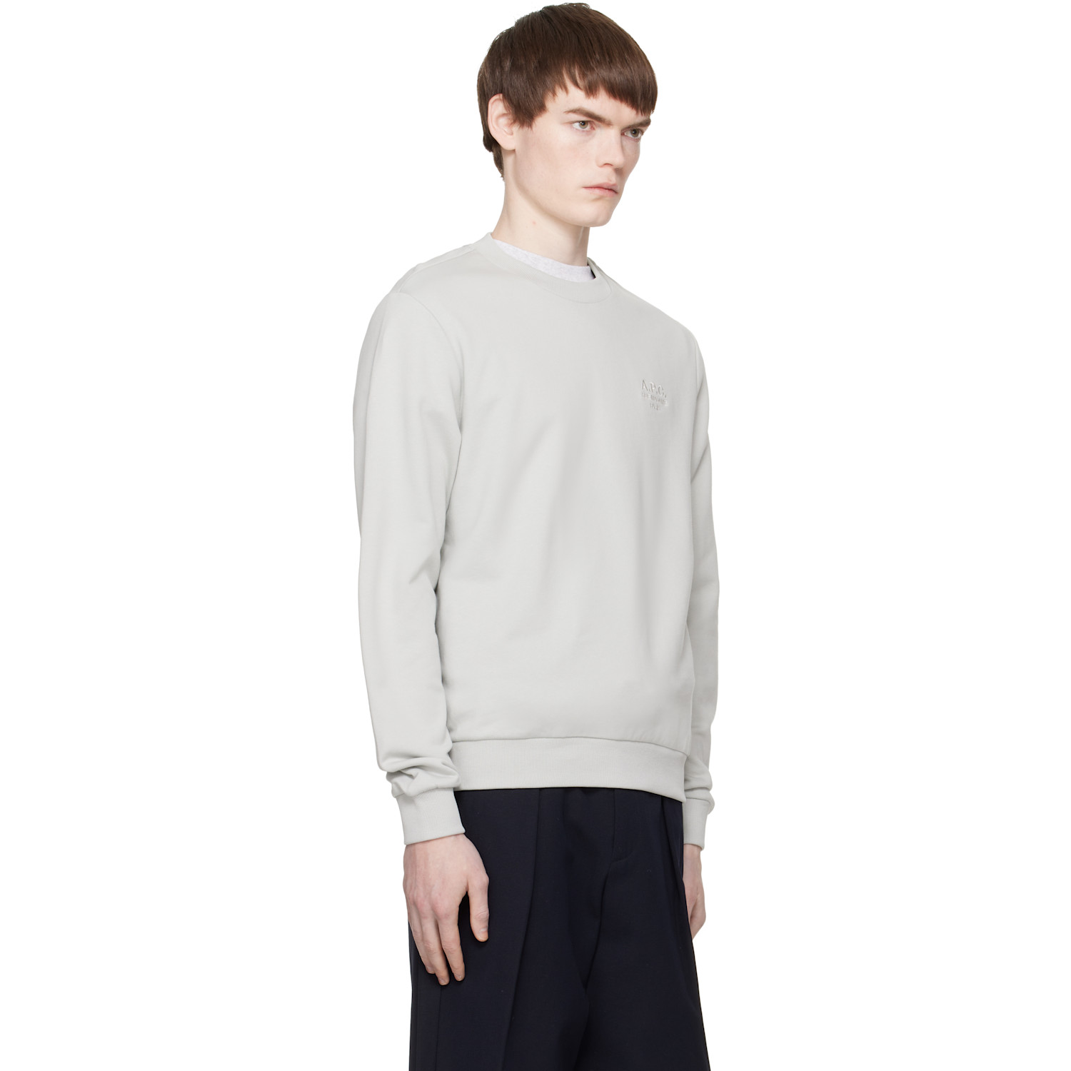  A.p.c. Gray Standard 'rue Madame' Sweatshirt 