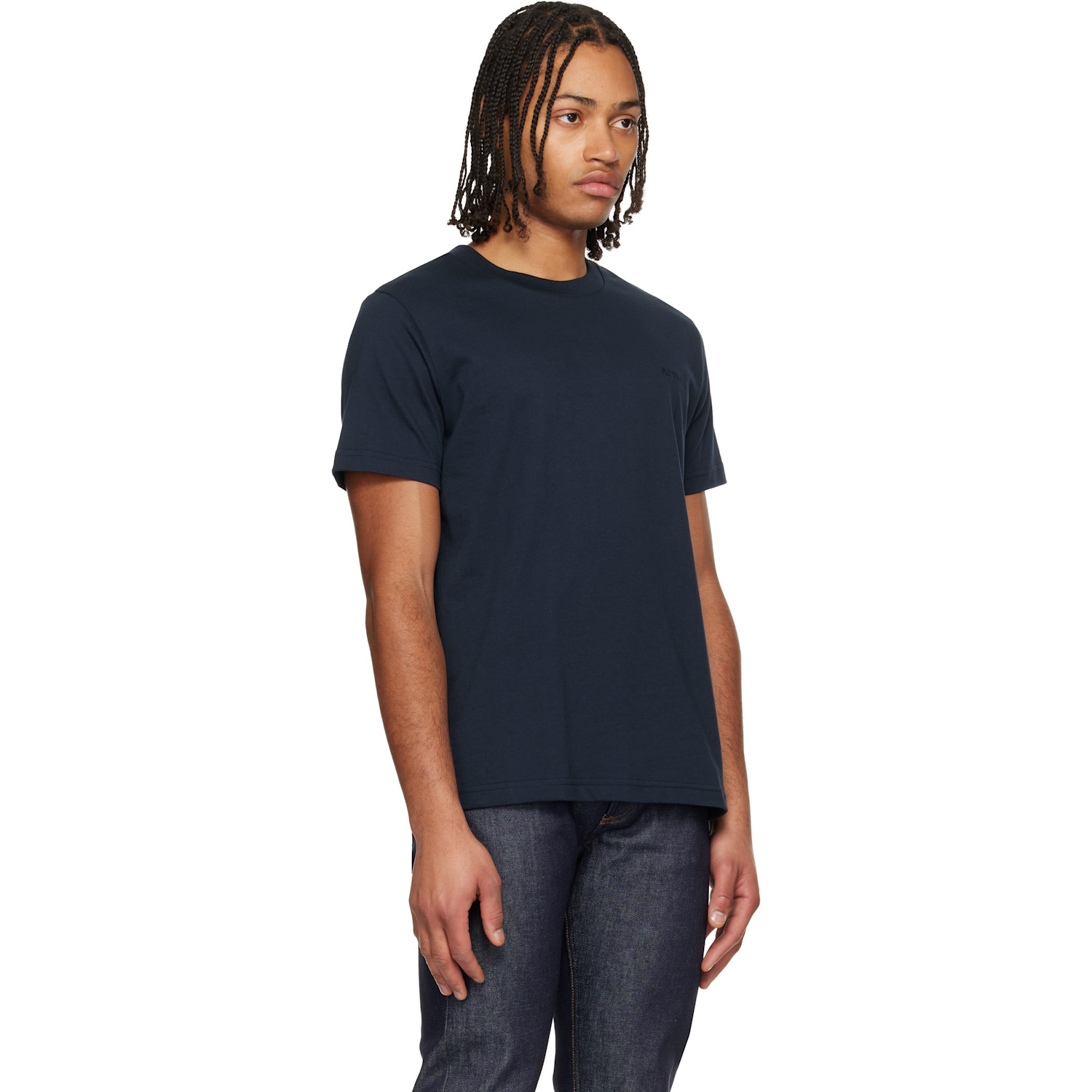  A.p.c. Navy Standard 'a.p.c.' Brodé T-shirt 