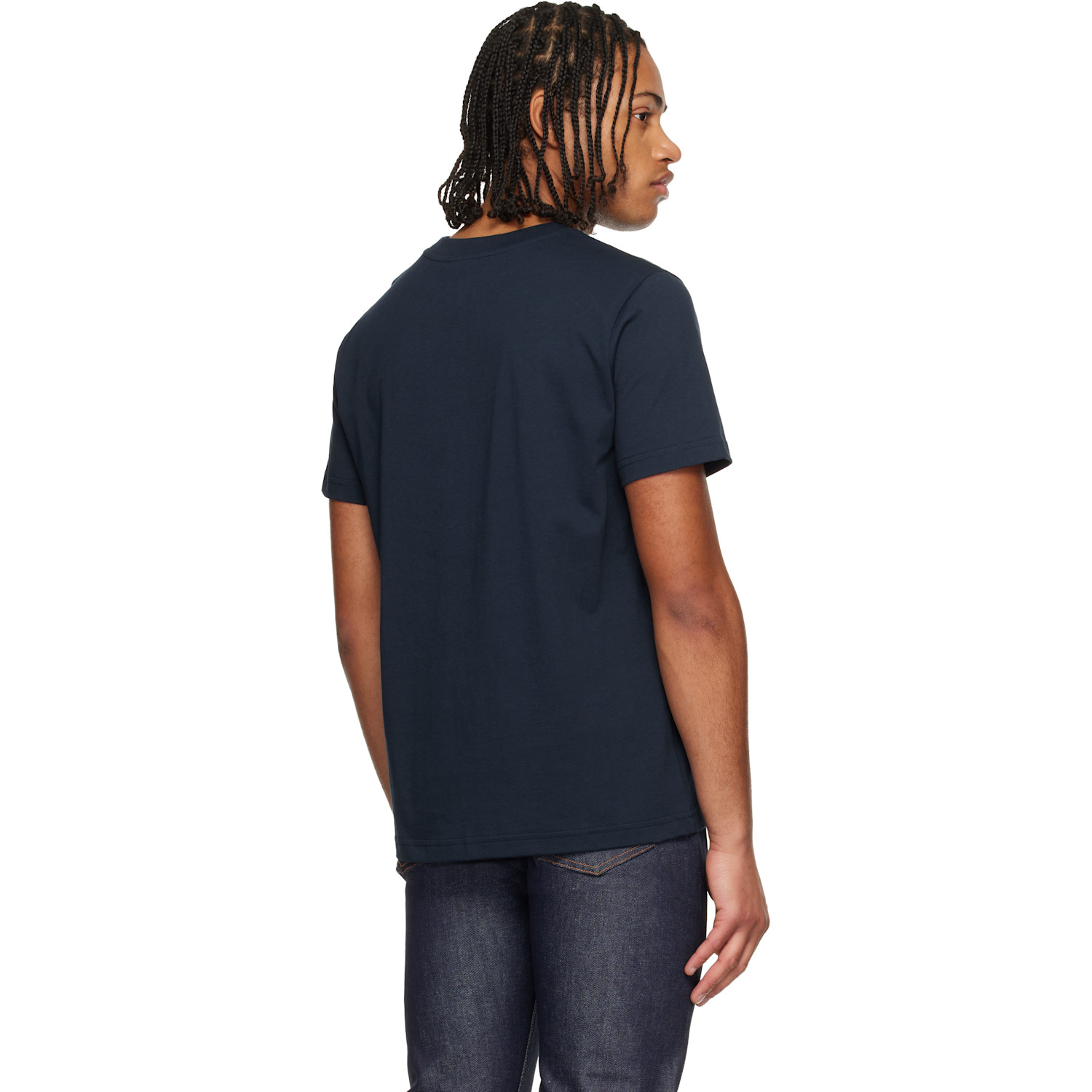  A.p.c. Navy Standard 'a.p.c.' Brodé T-shirt 