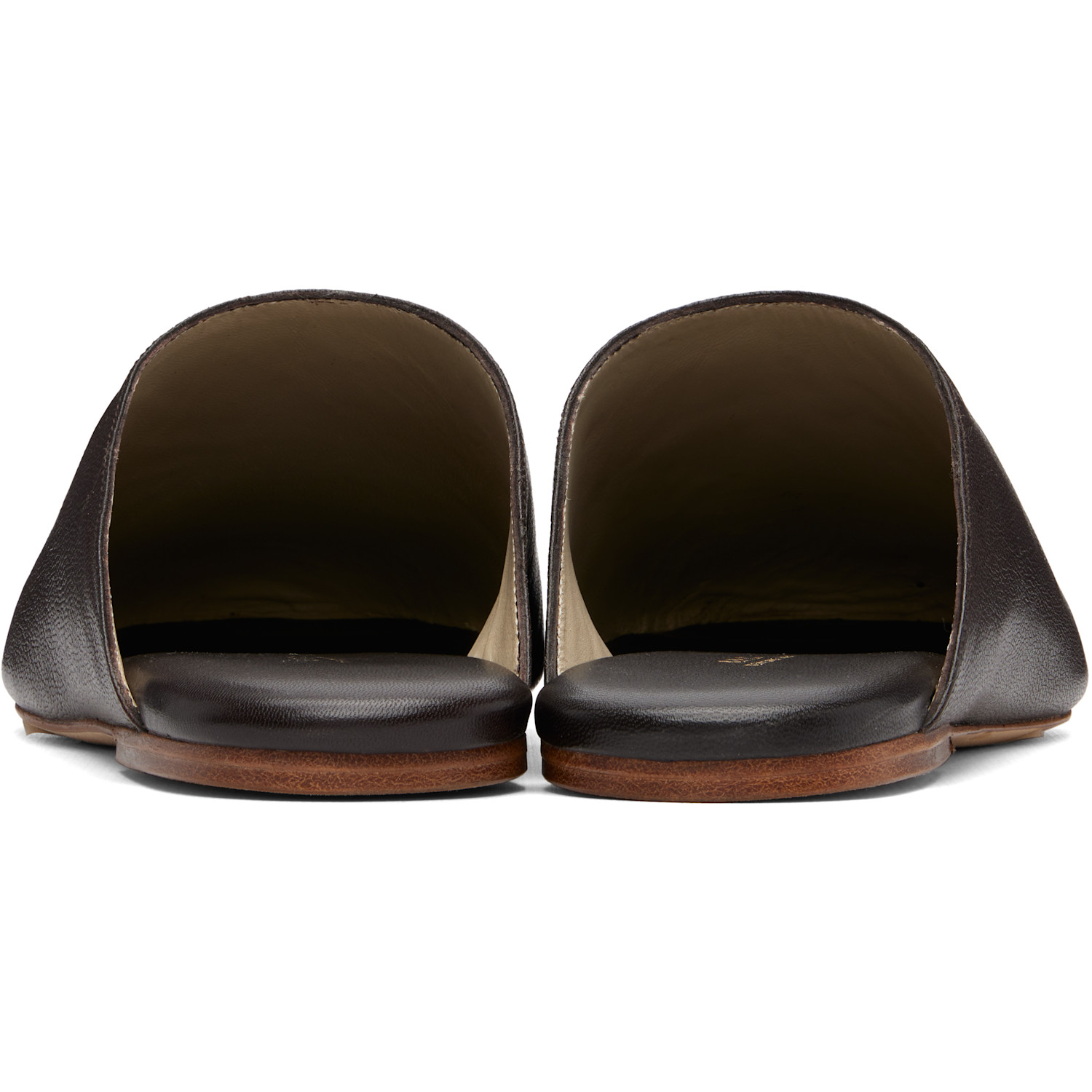  A.p.c. Brown 'les Mules' Slip-on Loafers 