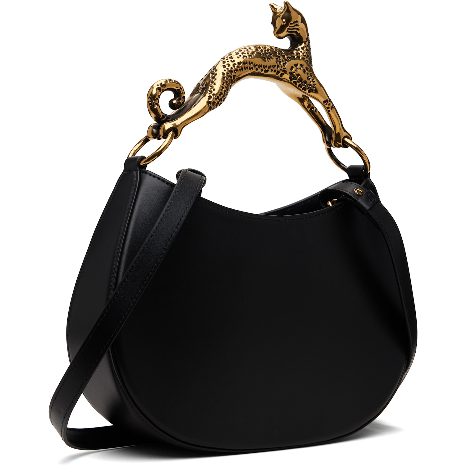  Lanvin Black Cat Leather Bag 