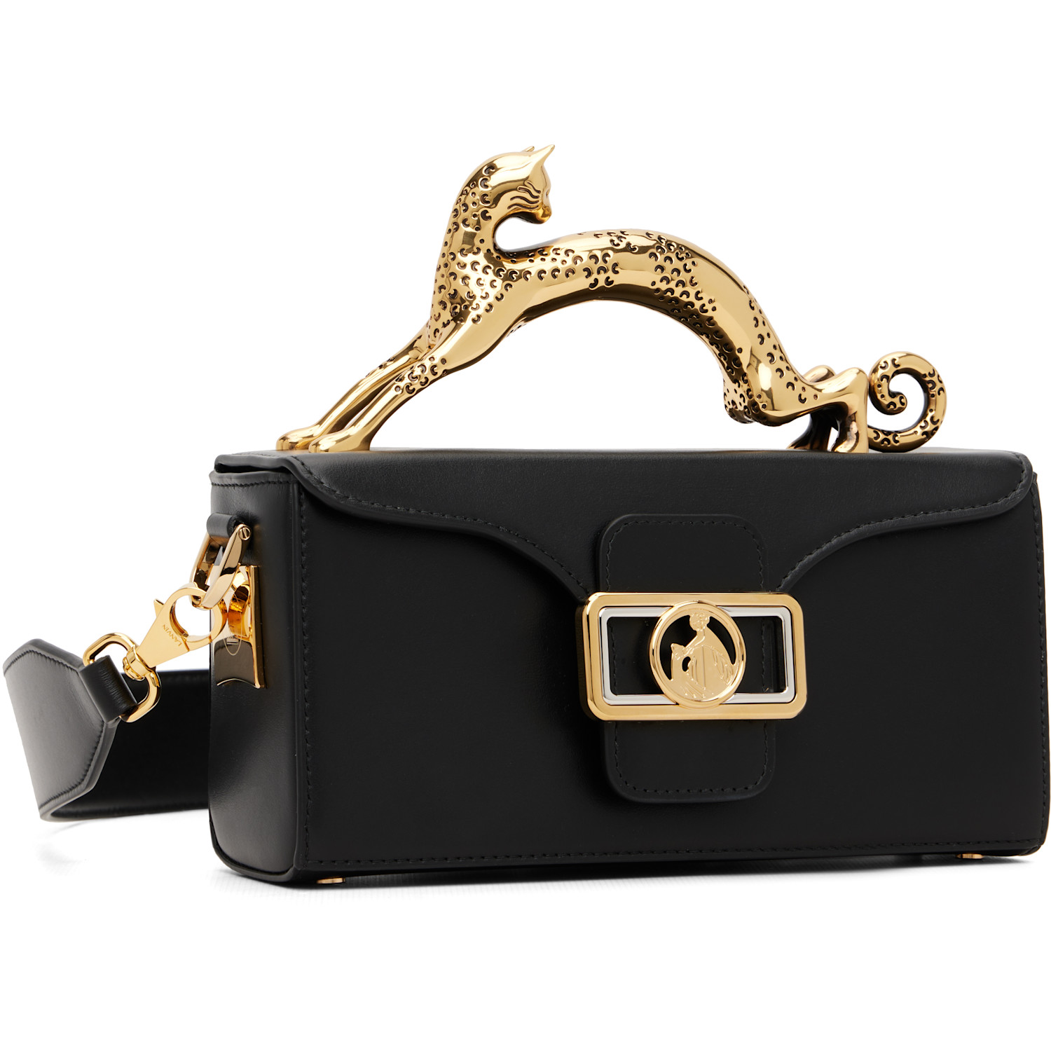  Lanvin Black Pencil Cat Bag 
