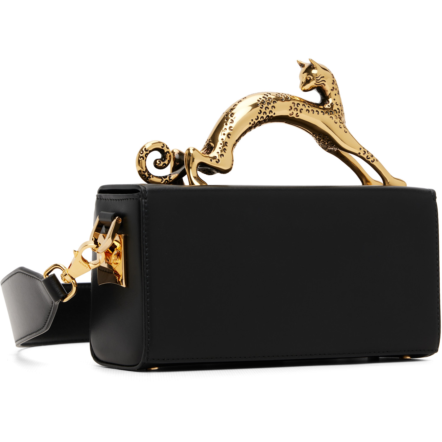 Lanvin Black Pencil Cat Bag 