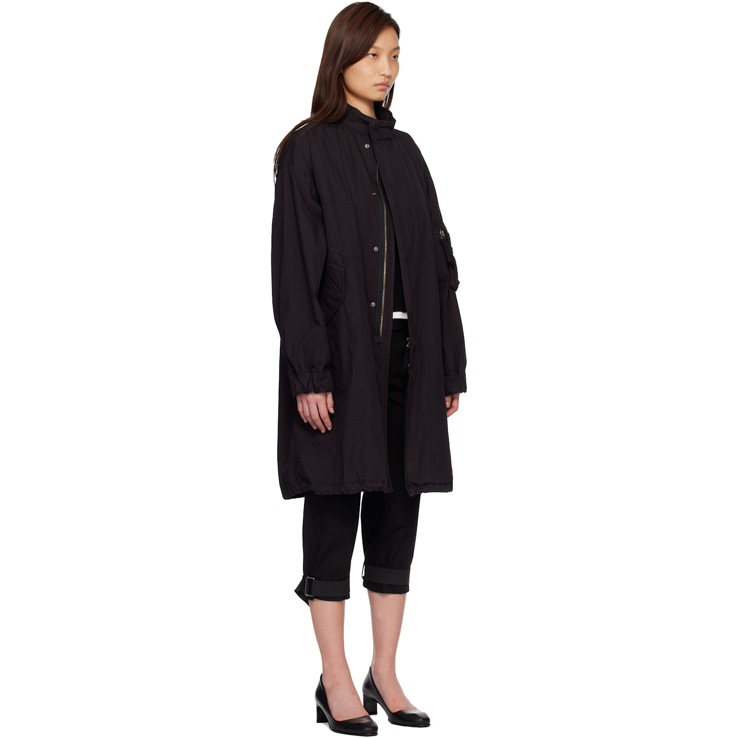  Coor Black Garment Dyed Fishtail Parka 