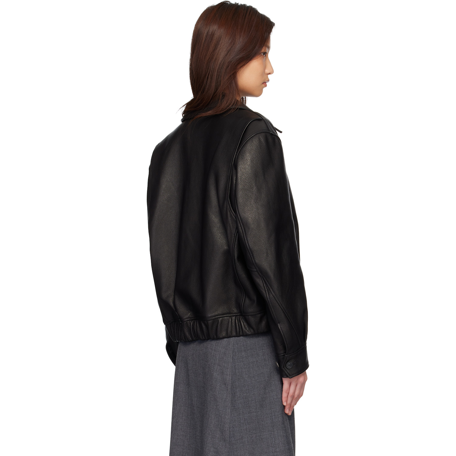  Coor Black Goatskin Blouson Jacket 