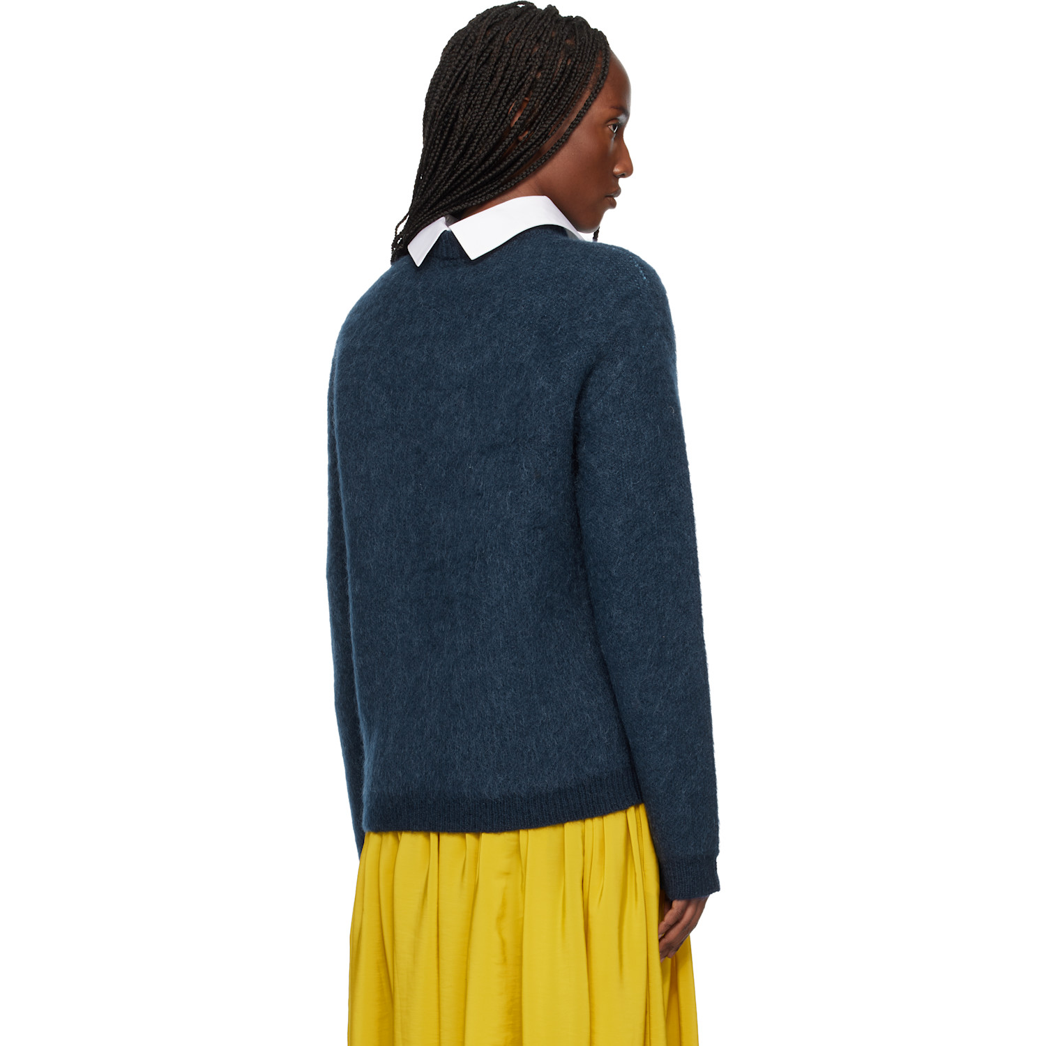  Lanvin Navy Lunar Year Jacquard Mohair Sweater 