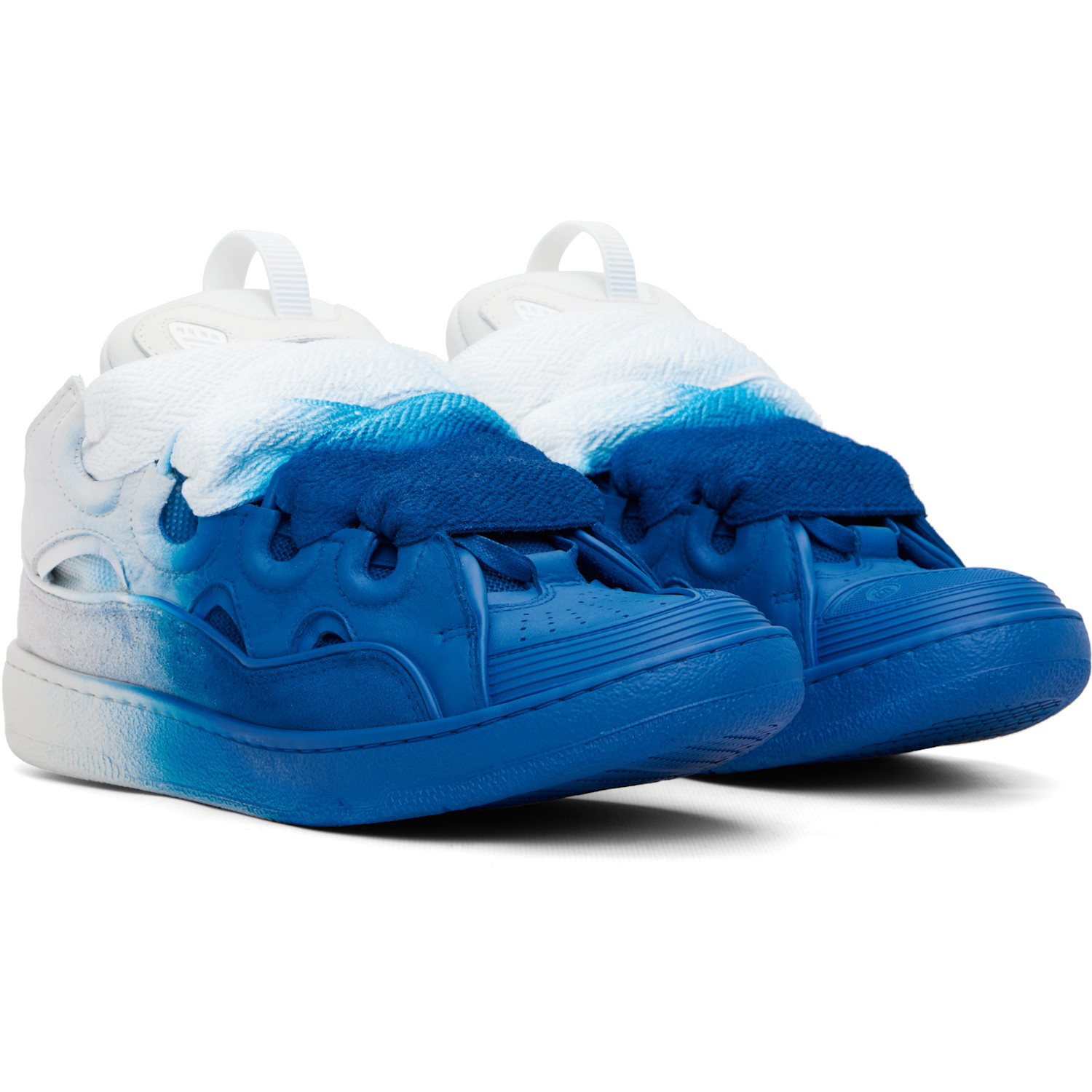 Lanvin Blue & Yellow Future Edition Hyper Curb Sneakers | Smart Closet