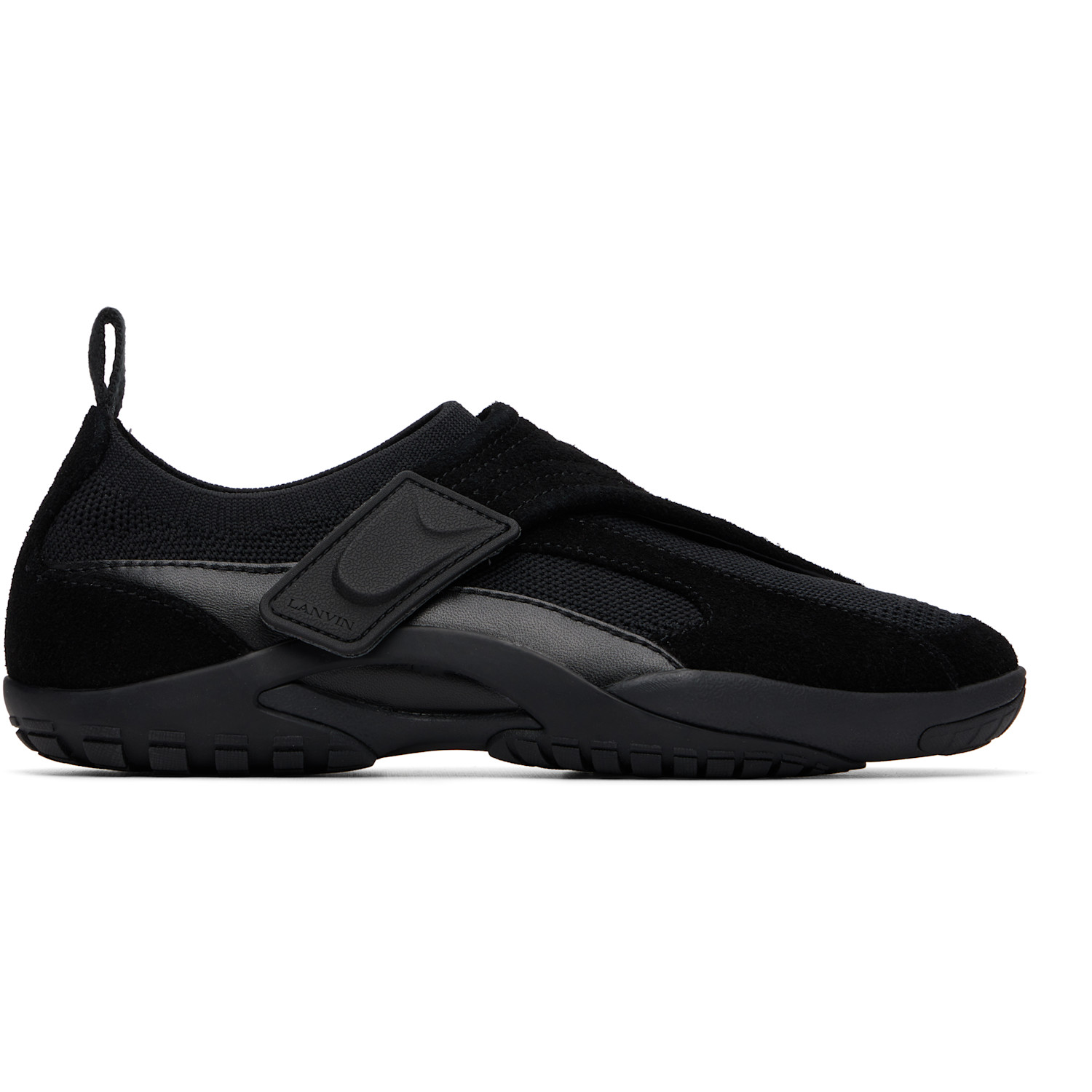 Lanvin Black LNV1 Knit & Suede Sneakers