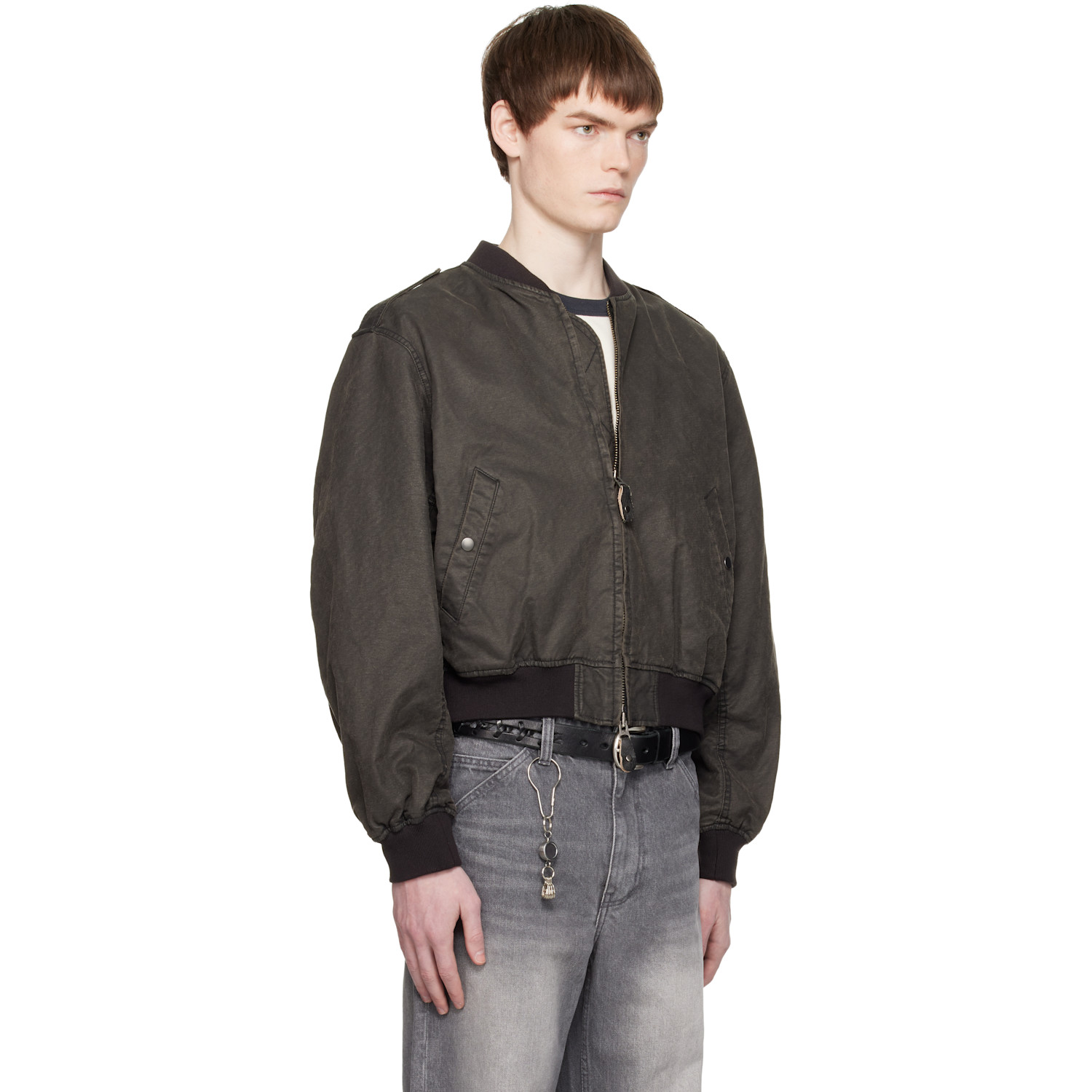  Coor Brown Stone Washed L2b Bomber Jacket 