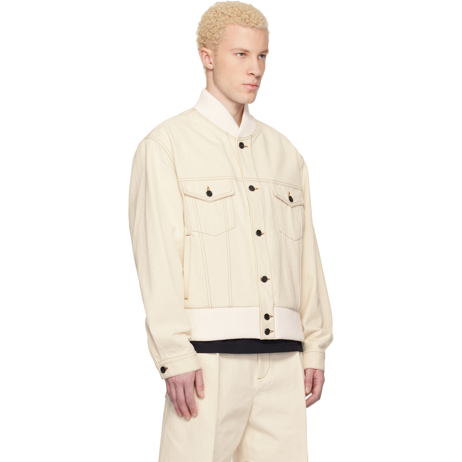  Lanvin Off-white Teddy Jacket 