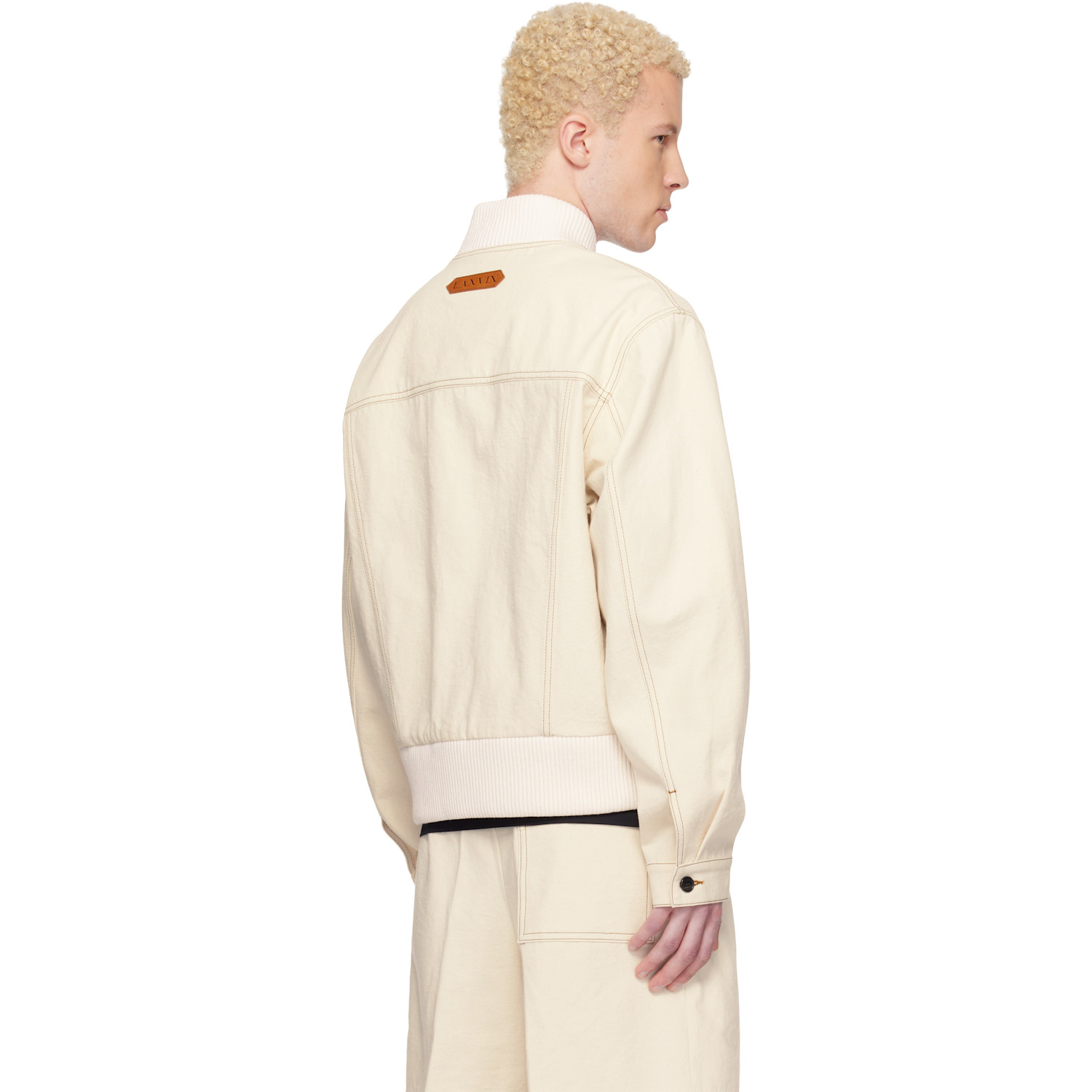  Lanvin Off-white Teddy Jacket 