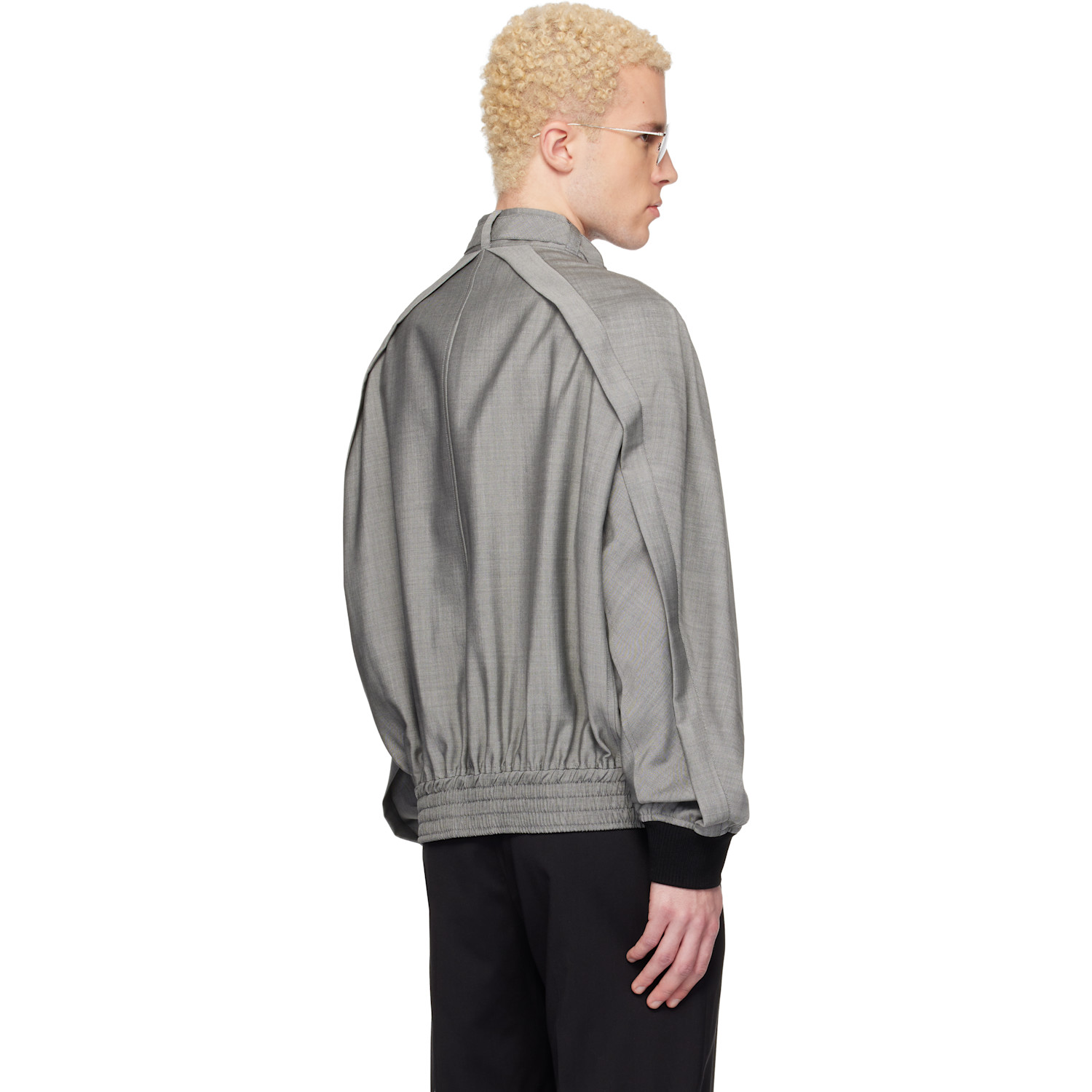  Lanvin Gray Mohair Wool Jacket 