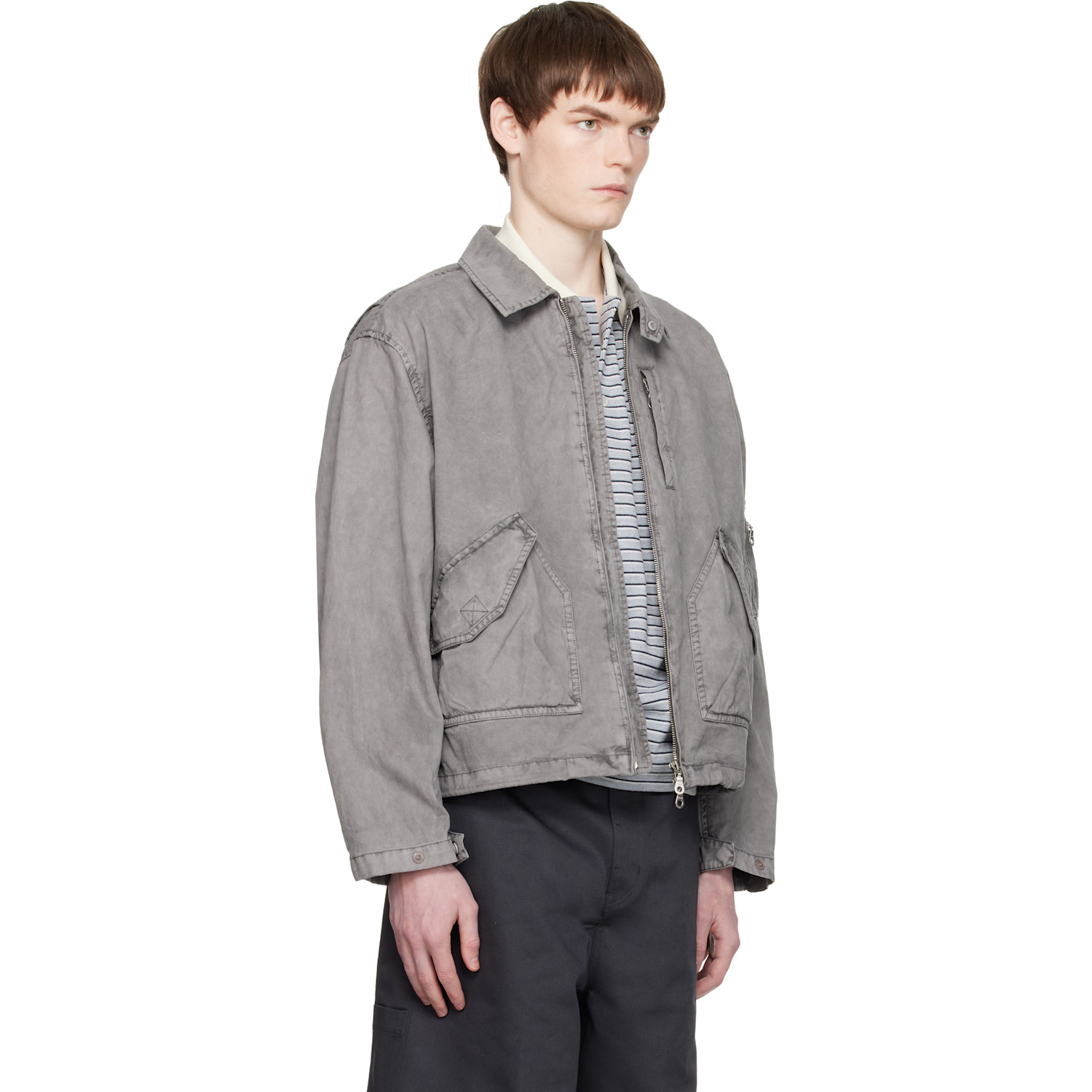  Coor Gray Organic Cotton Washed Mk-3 Jacket 