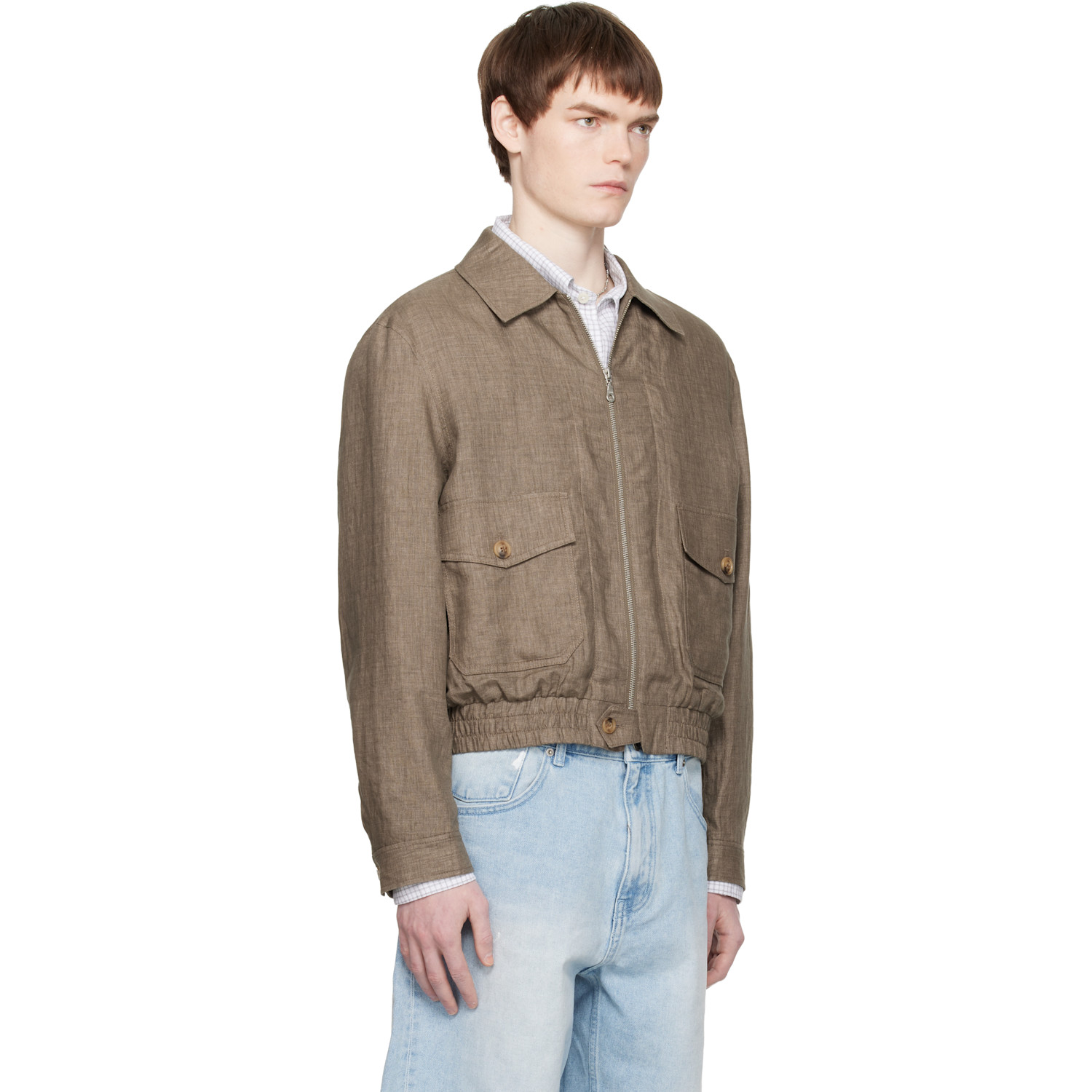  Coor Taupe Double Pocket Station Blouson Jacket 