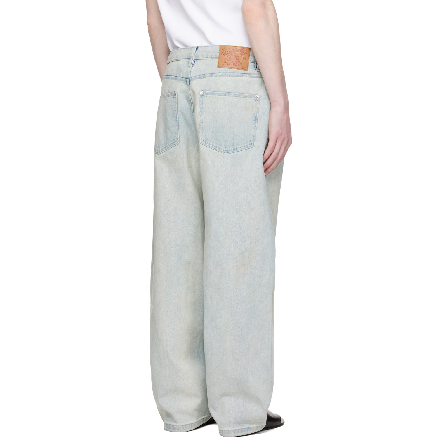 Coor Blue Straight Cut Sand Washed Jeans 