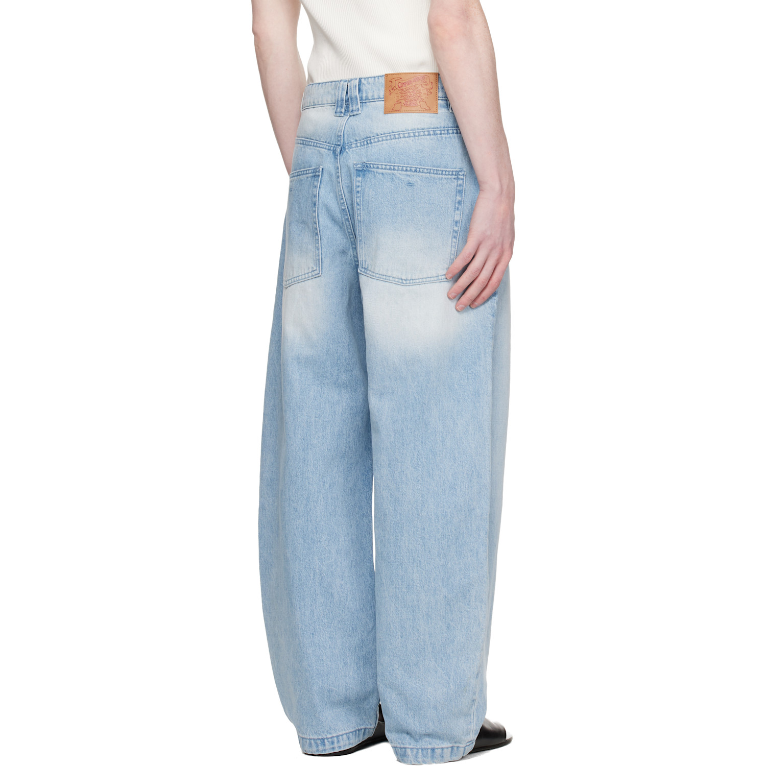  Coor Blue Washed Baggy Fit Jeans 