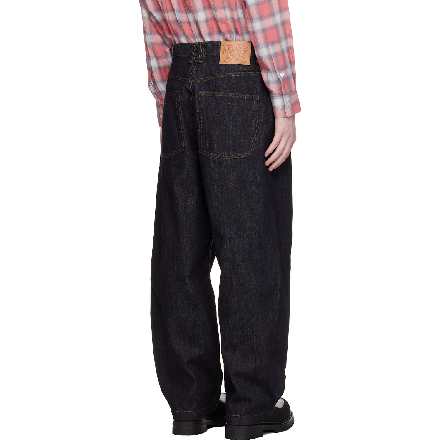  Coor Navy Washed Baggy Fit Jeans 