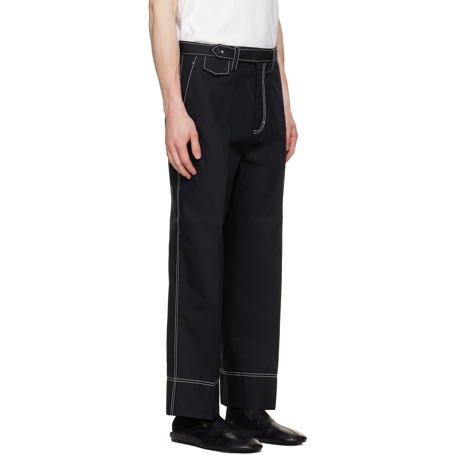  Lanvin Black Workwear Trousers 