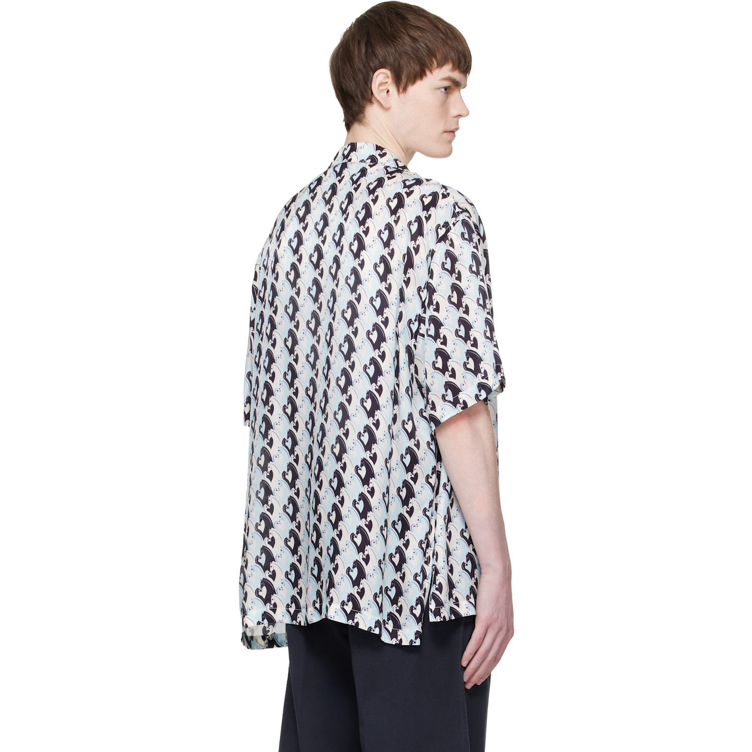  Lanvin Blue Lunar Year Print Shirt 