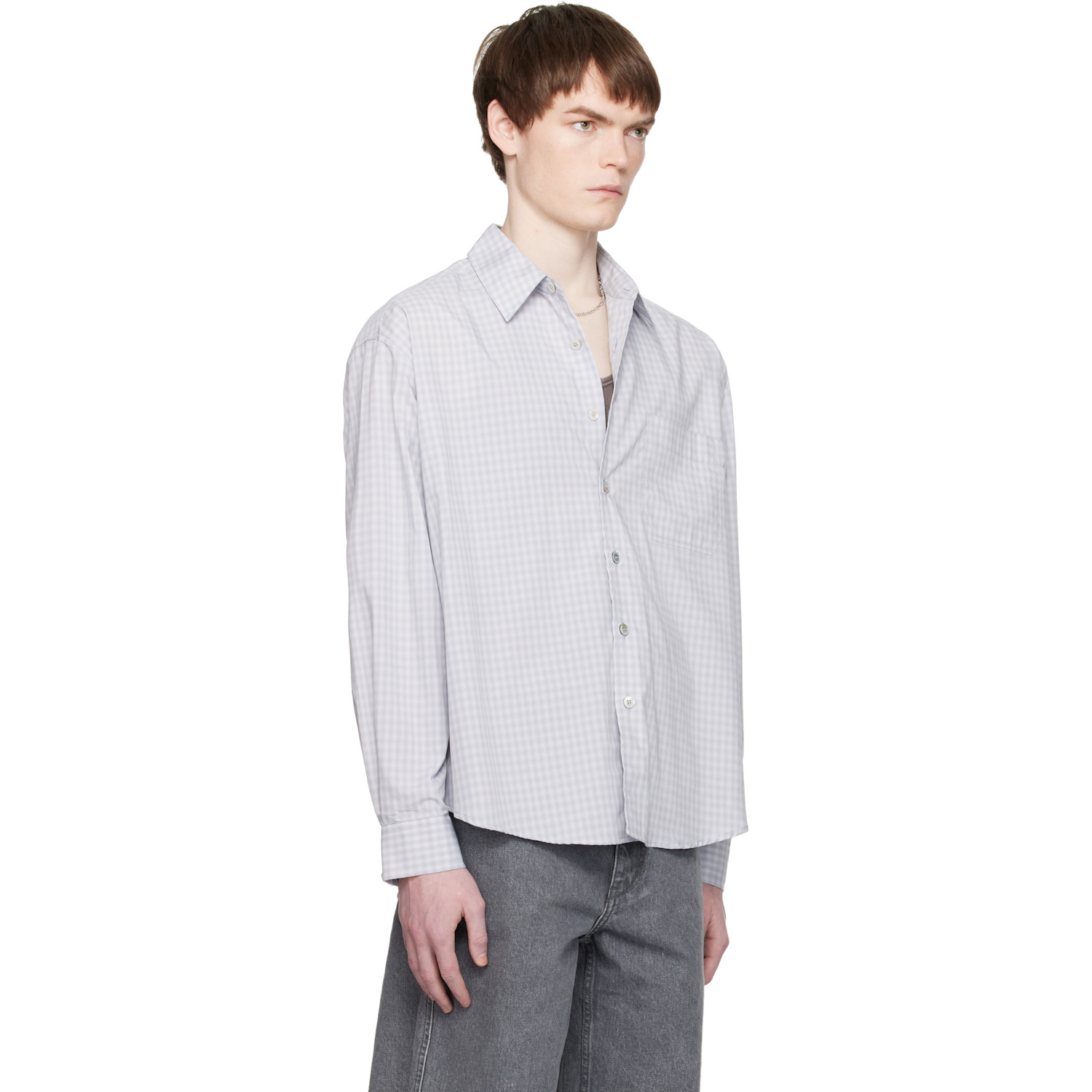  Coor Blue Micro Ombre Check Shirt 