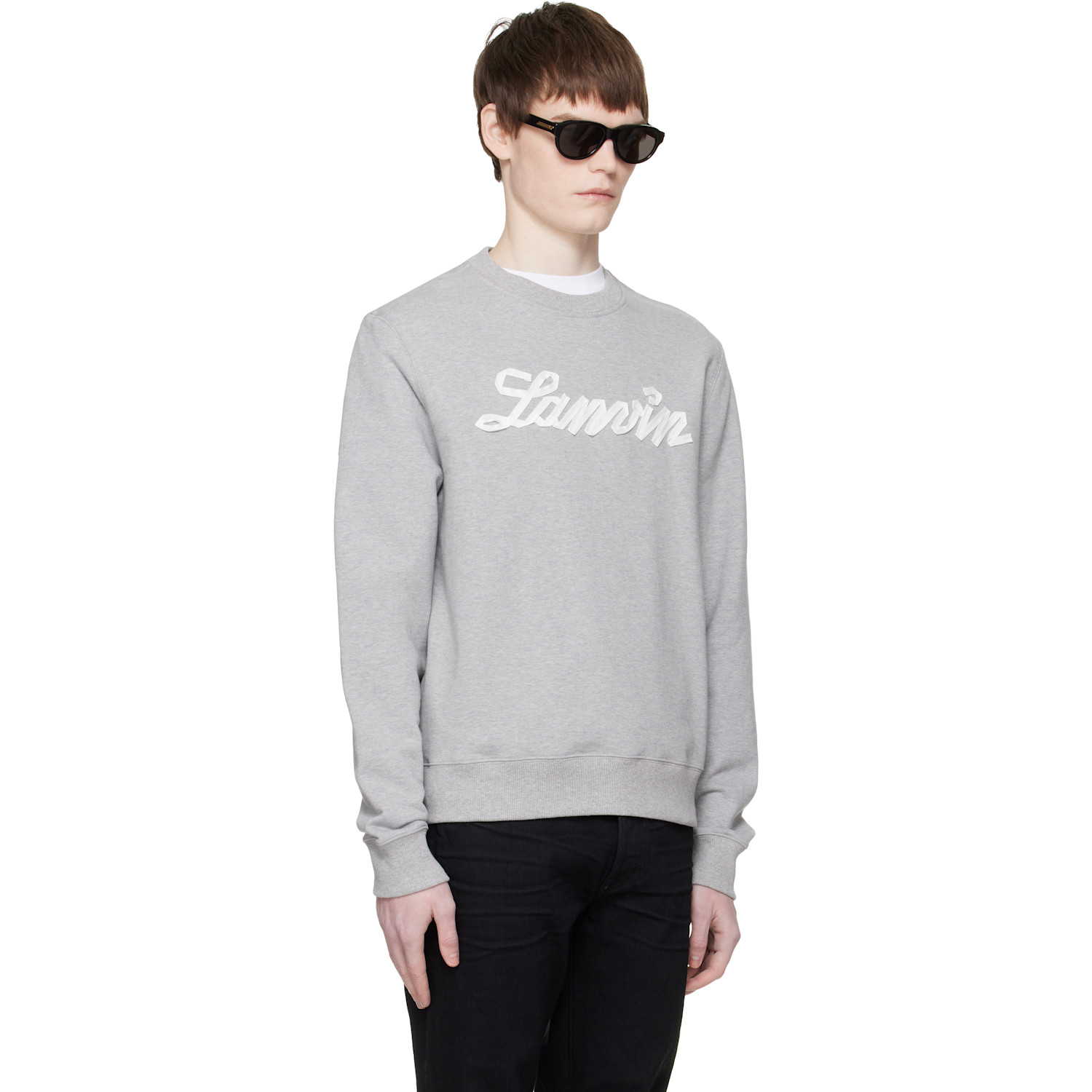  Lanvin Gray 'lanvin Ribbon' Sweatshirt 