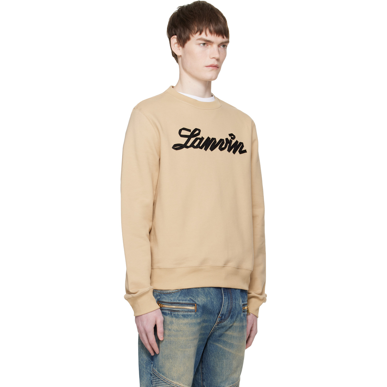  Lanvin Tan 'lanvin Ribbon' Sweatshirt 