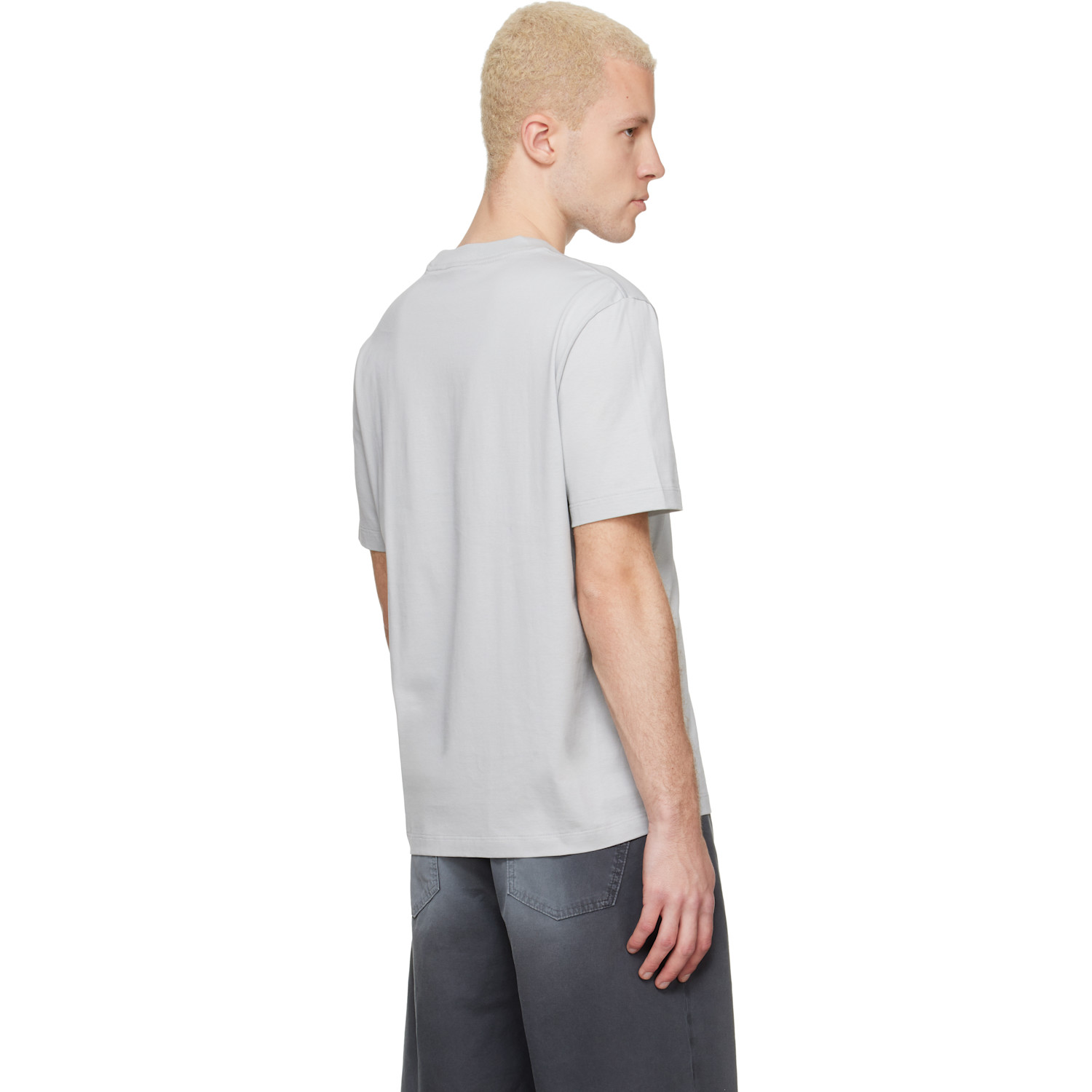  Lanvin Gray Printed 'lanvin Signature Label' T-shirt 