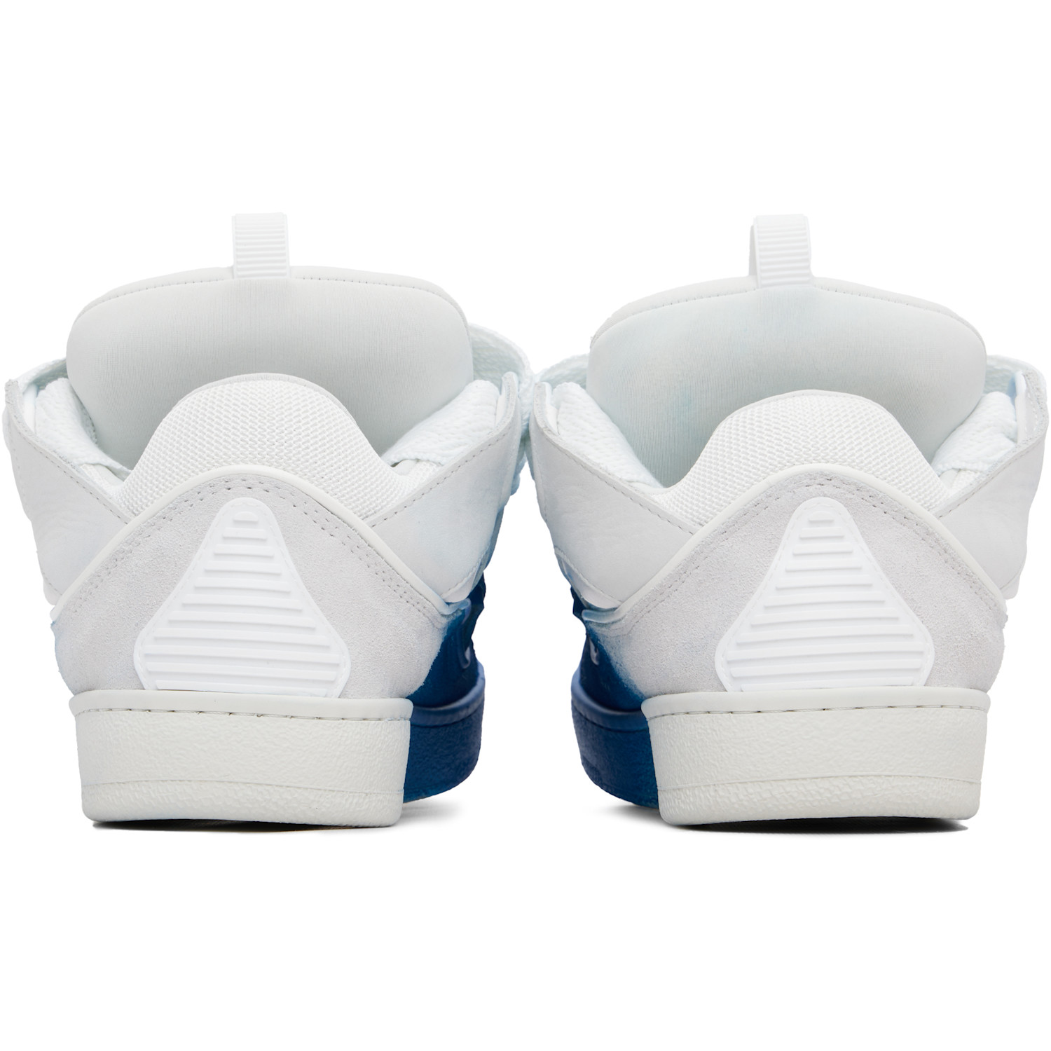  Lanvin Blue & Off-white Spray Curb Sneakers 