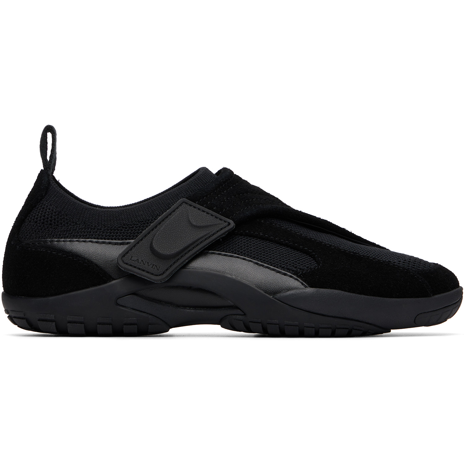 Lanvin Black LNV1 Knit & Suede Sneakers