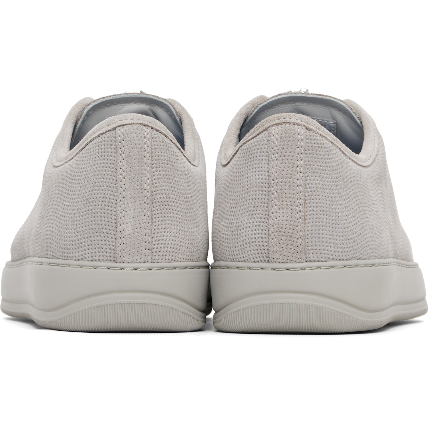  Lanvin Gray Dbb1 Suede Zip Sneakers 