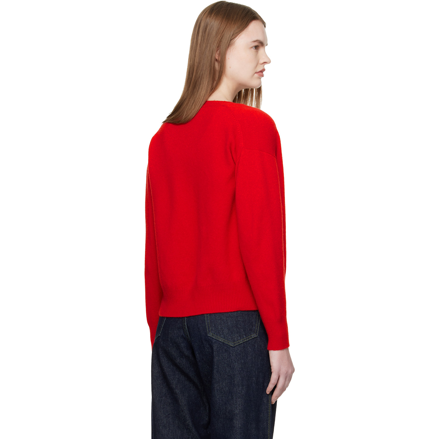  &daughter Red Ada Crewneck Cardigan 