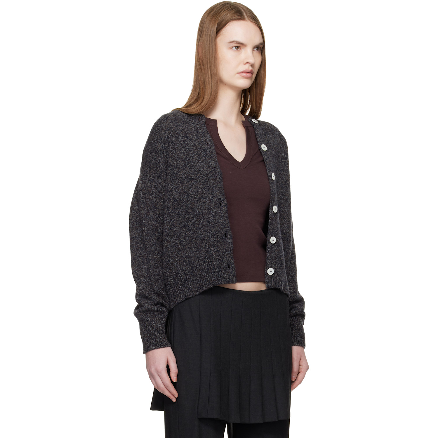  &daughter Gray Ada Crewneck Cardigan 
