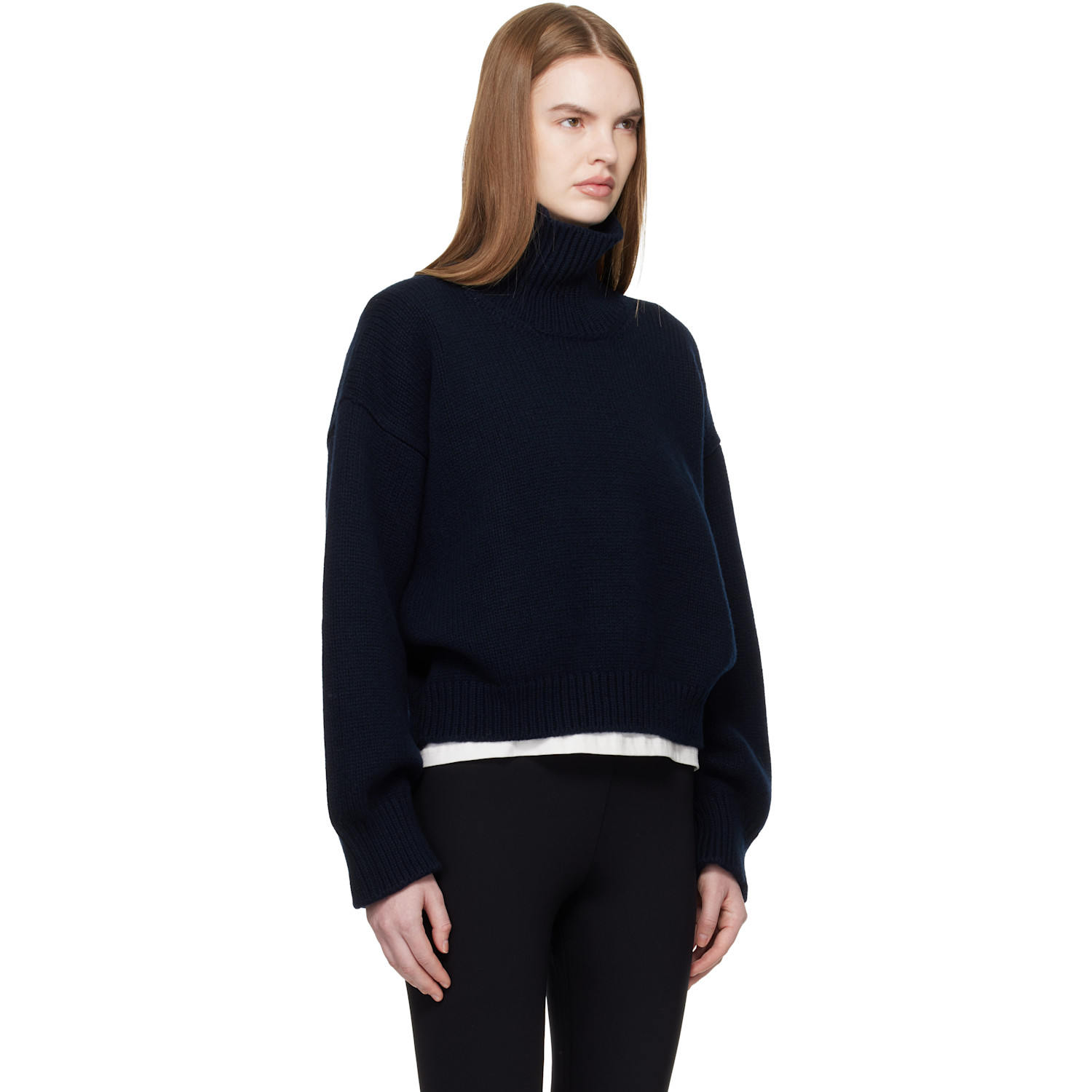  &daughter Navy Caragh Crop Turtleneck 