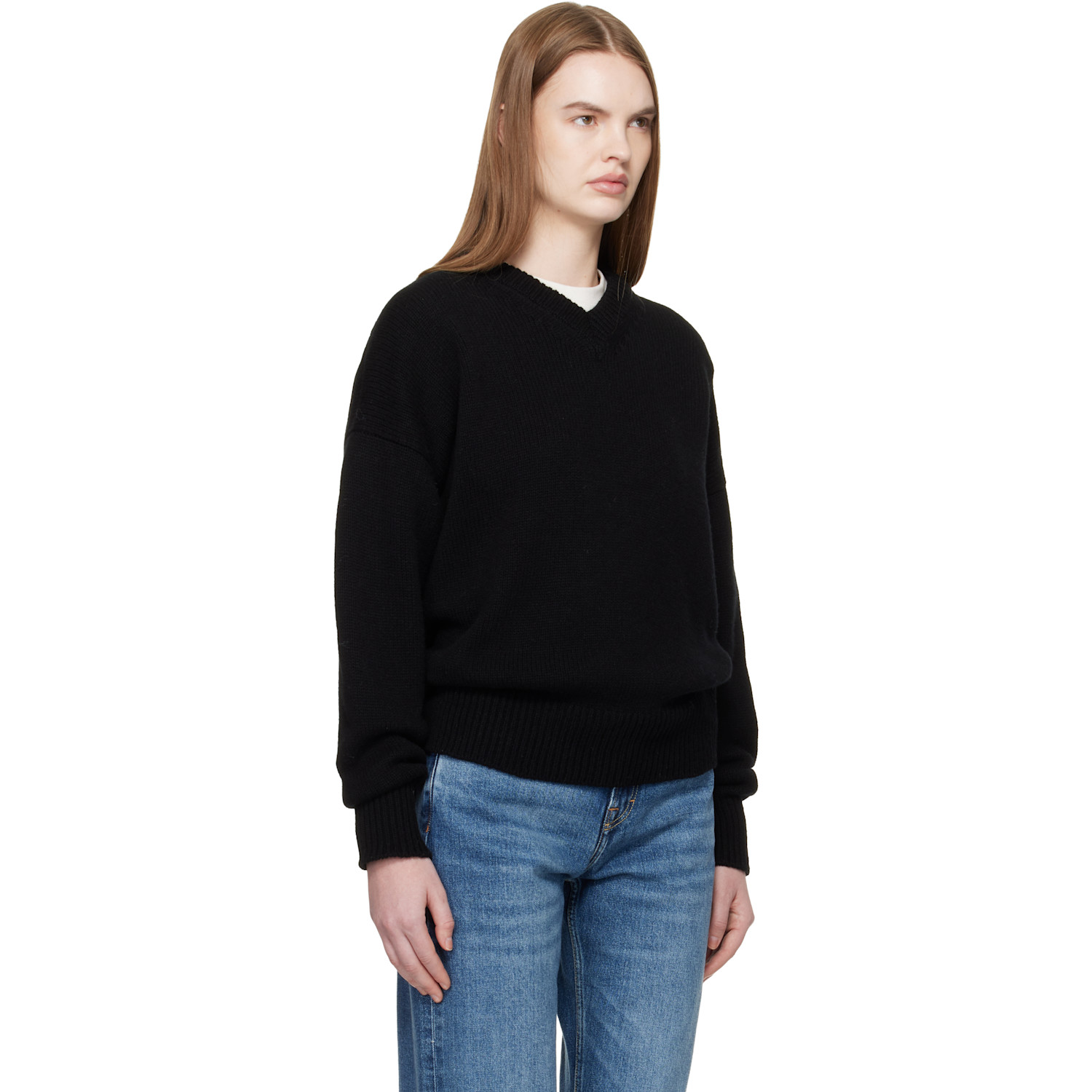  &daughter Black Balla Slouch V-neck Sweater 